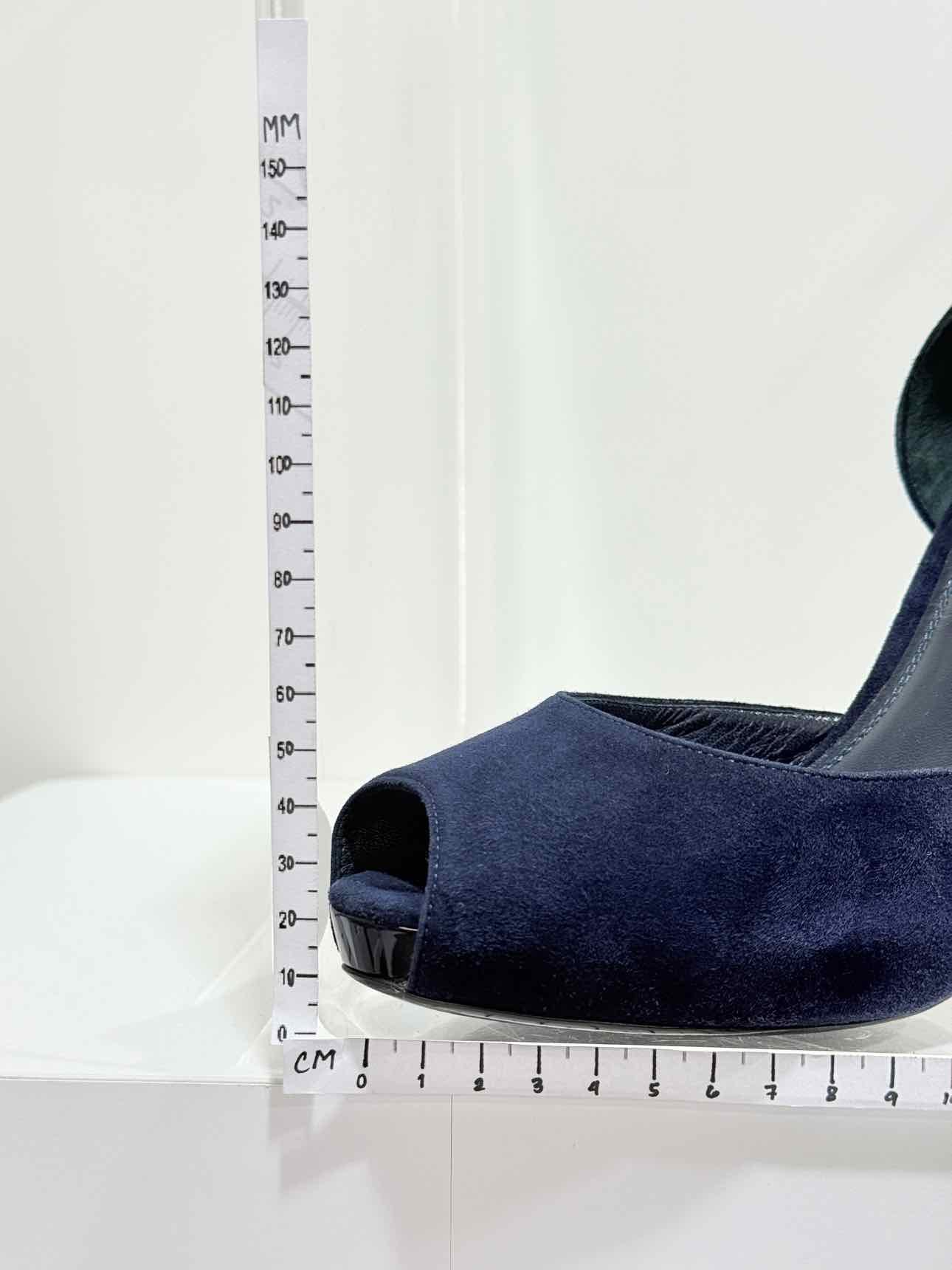 RALPH LAUREN COLLECTION D'Orsay Blue Size EU 40 Pumps