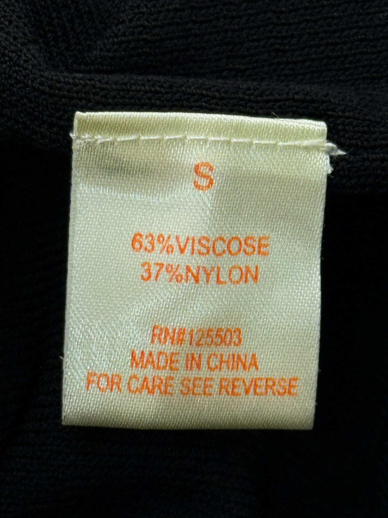 RONNY KOBO Black Size Small Knee Length Dress