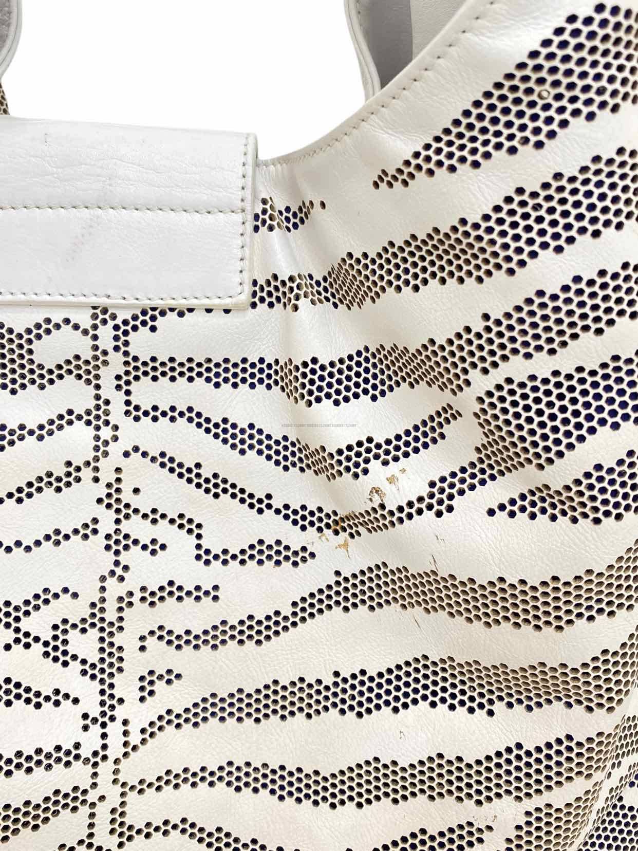 ROBERTO CAVALLI Laser Cut White Hobo bag