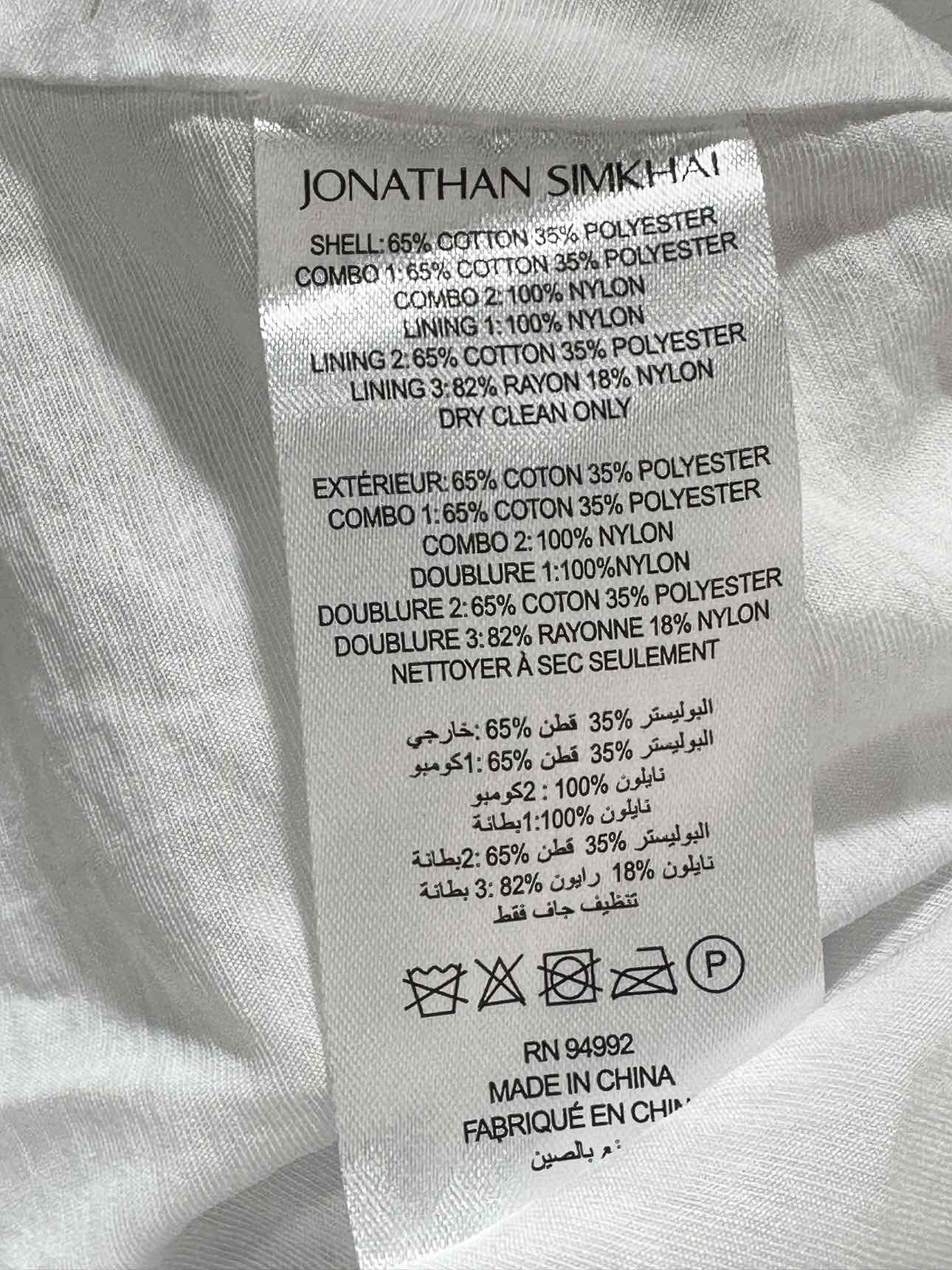 JONATHAN SIMKHAI Indy White Size US 12 Long Dress