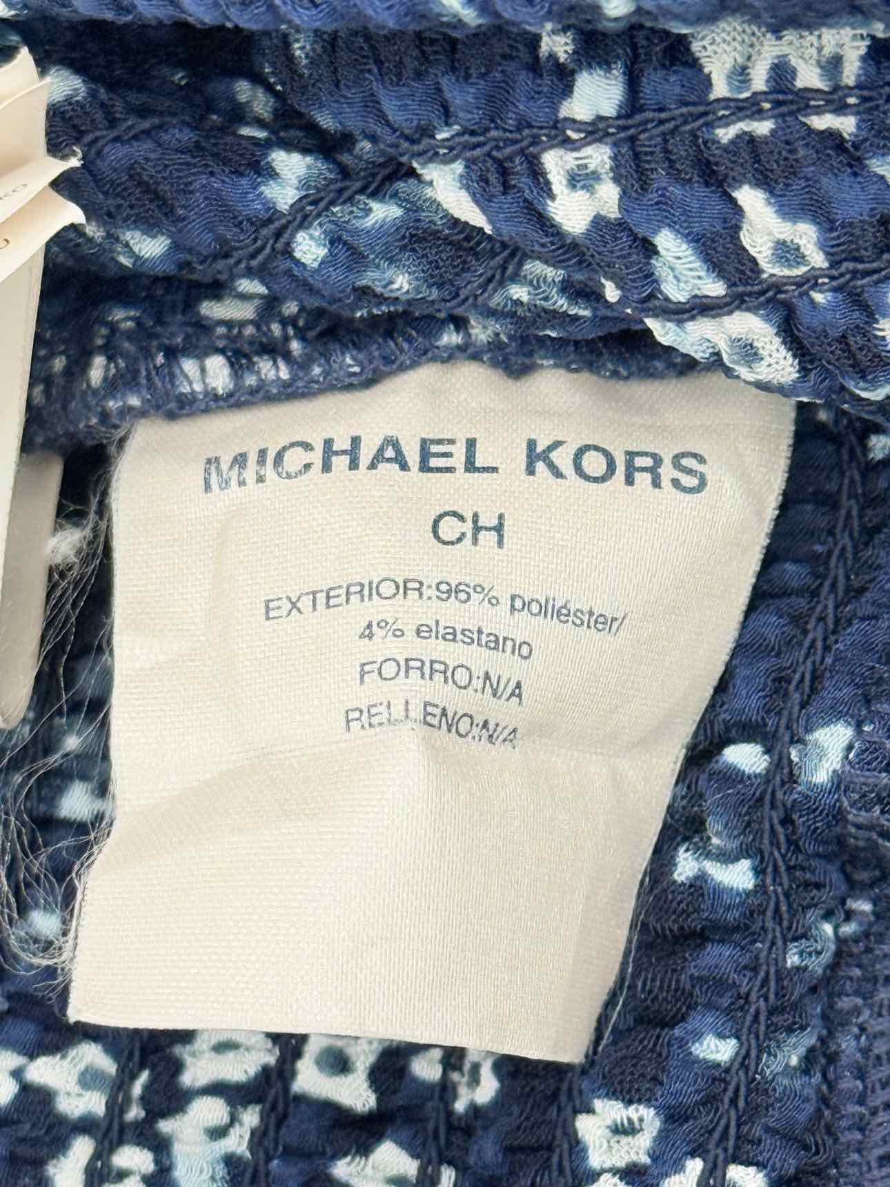 MICHAEL MICHAEL KORS Blue Printed Size Small Mini Skirt