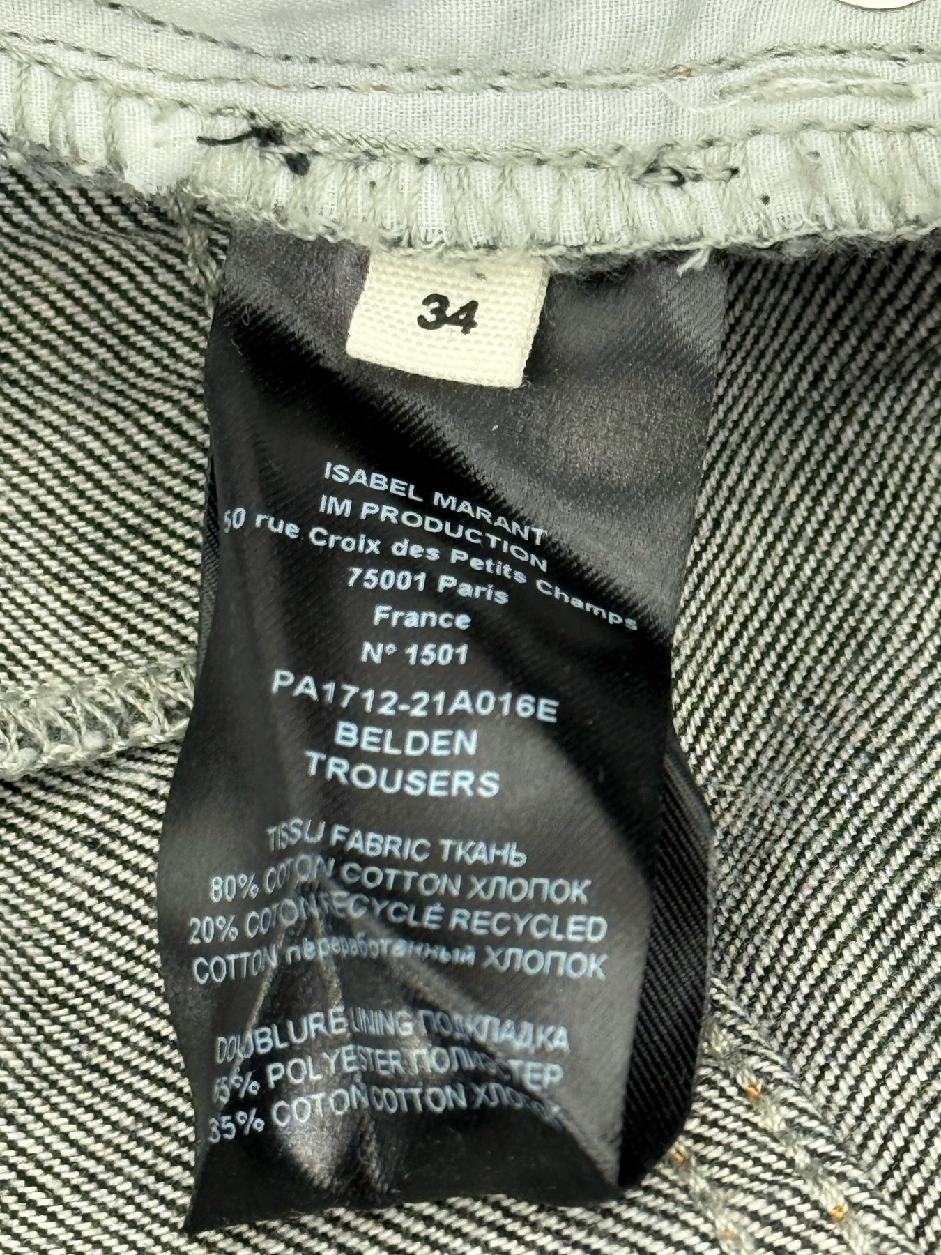 MARANT ETOILE Belden Black Size 28 Jeans