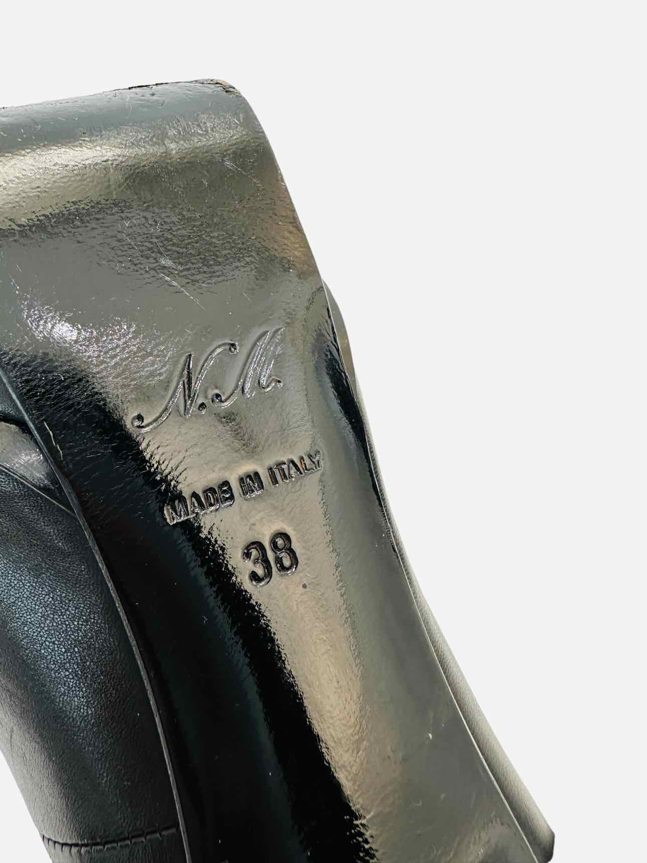 NANDO MUZI Platform Black Size EU 38 Pumps