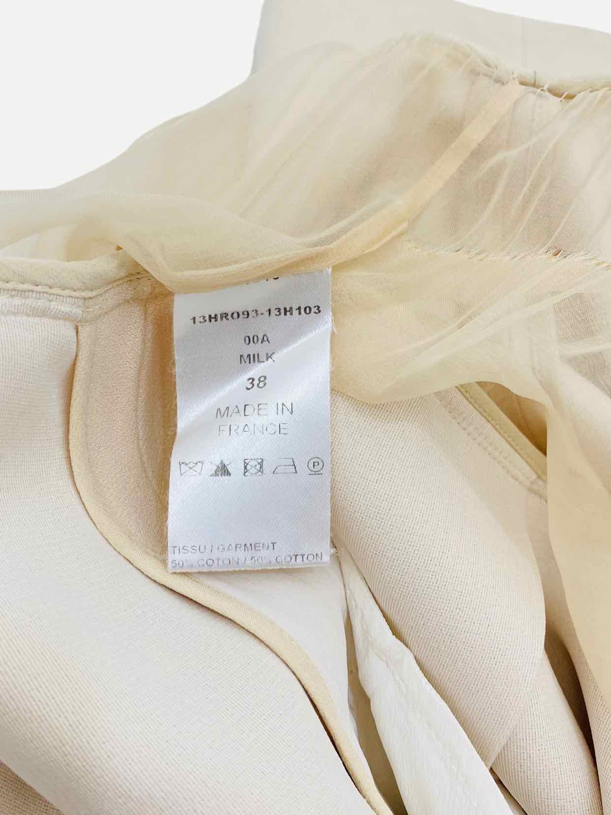 CHLOE Tulle Beige Size US 6 Knee Length Dress