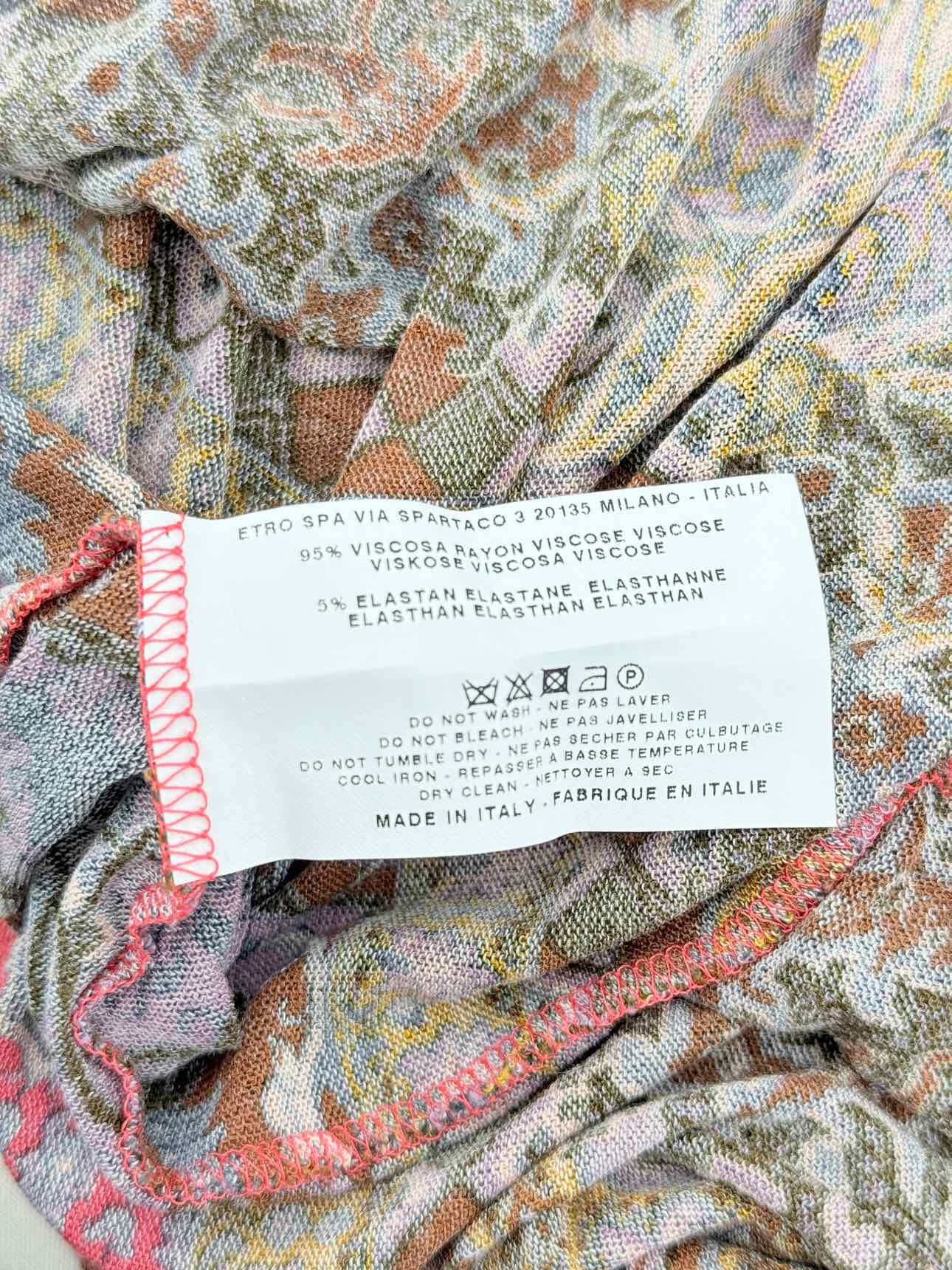 ETRO Pink Multicolor Size US 8 Short Dress