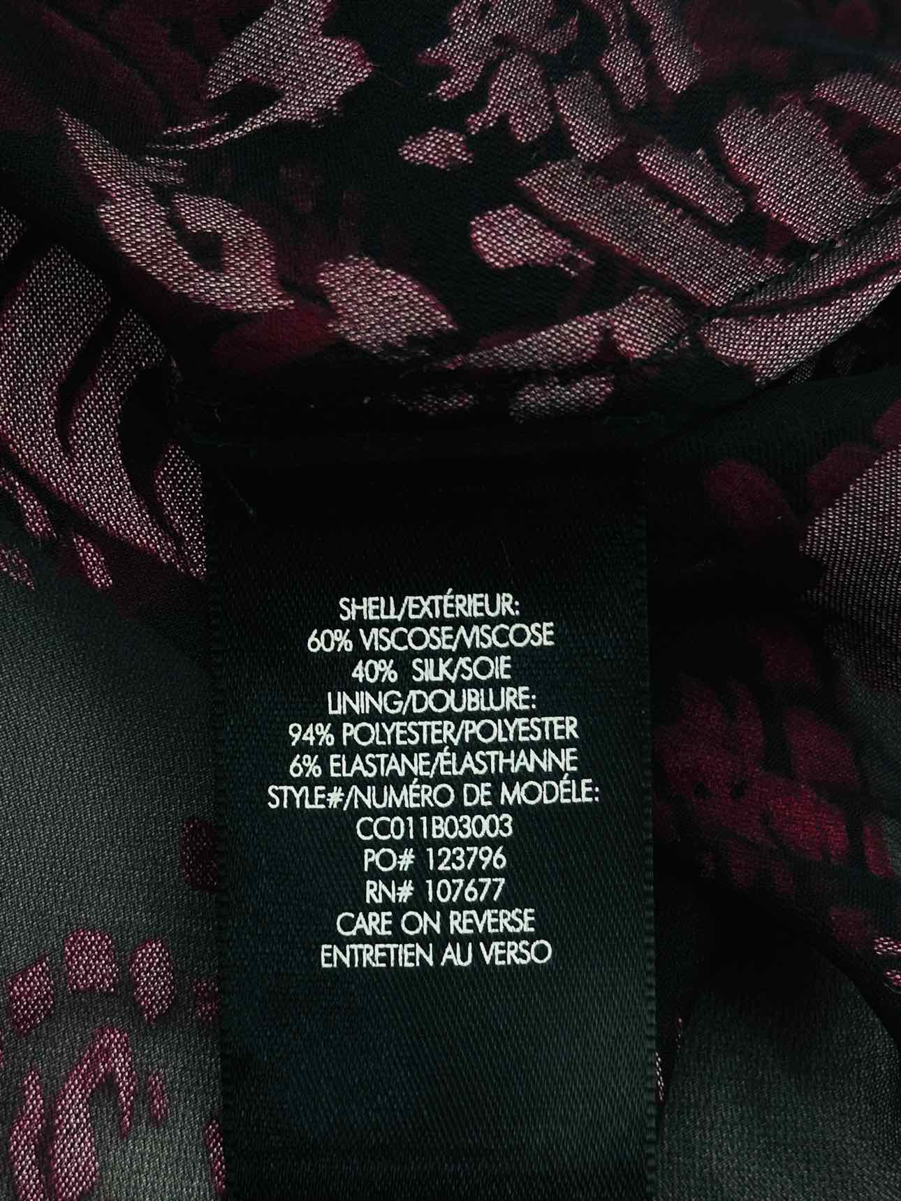 ALICE + OLIVIA Sheer Black & Pink Size XSmall Blouse
