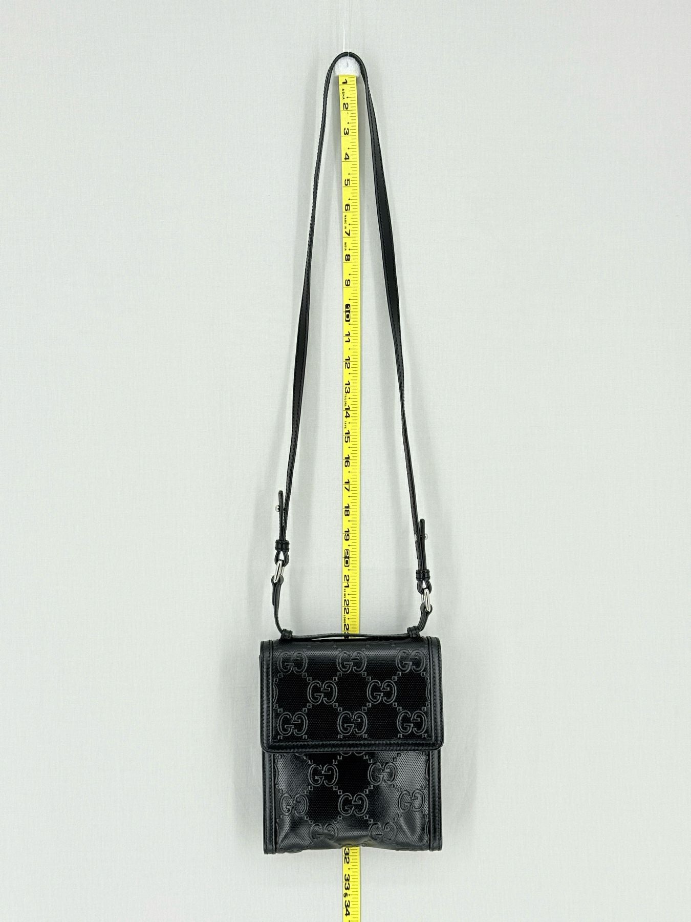 GUCCI Black GG Embossed Crossbody