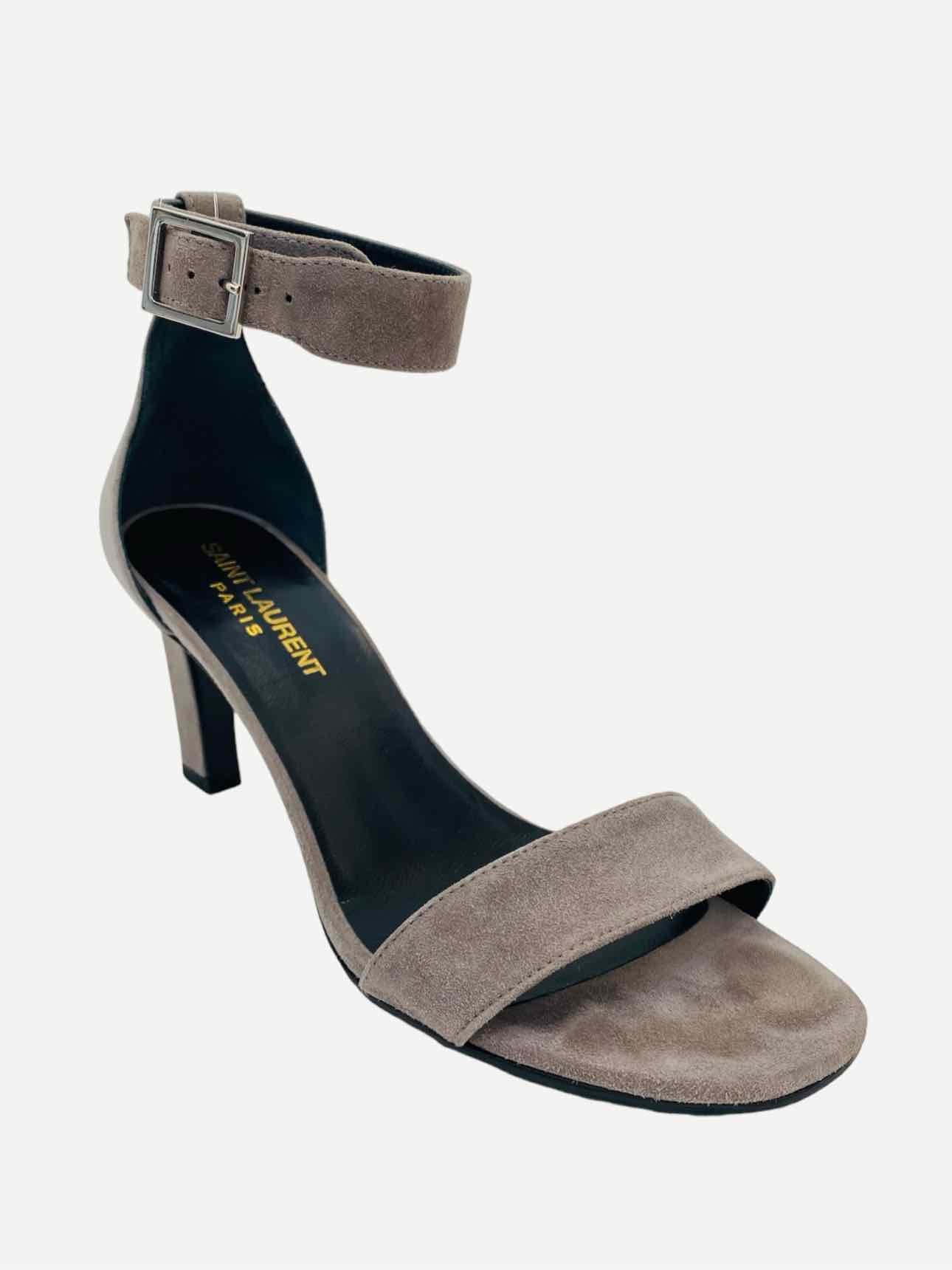SAINT LAURENT Grey Size EU 35 Heeled Sandals