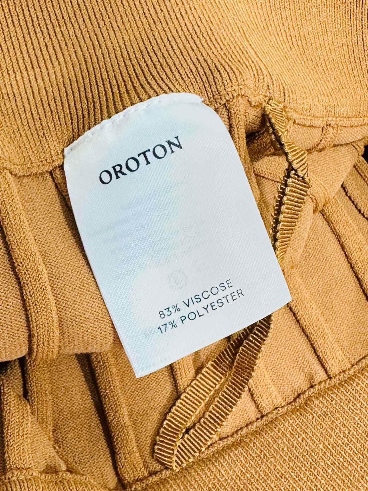 OROTON Brown Ribbed Size Small Pants