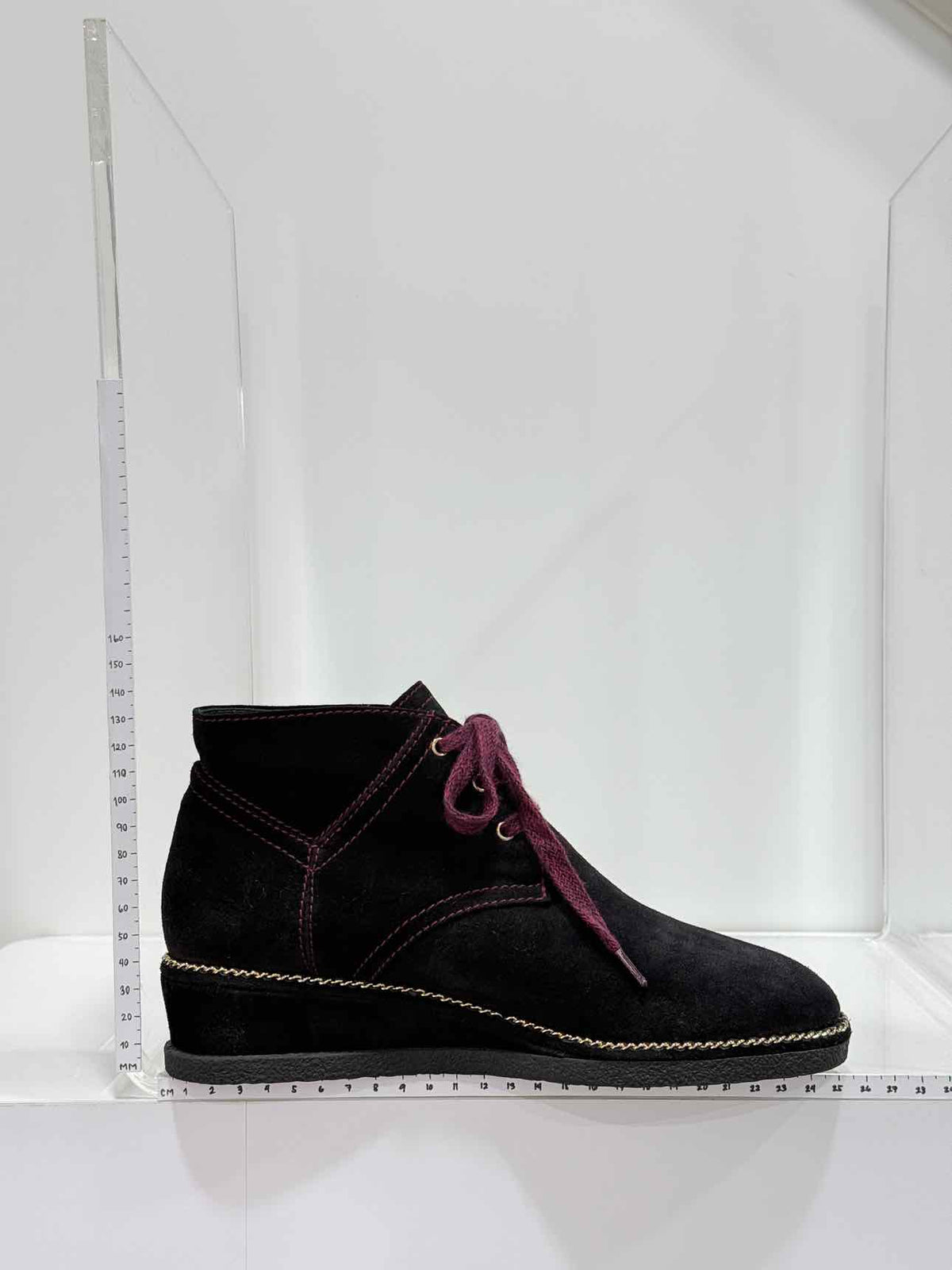 CHANEL Black CC Size EU 37.5 Ankle Boots