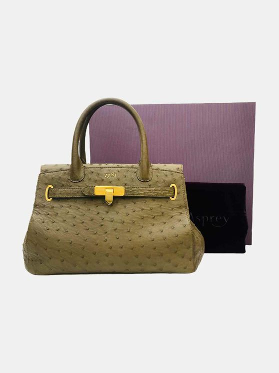 ASPREY 1781 Khaki Top Handle