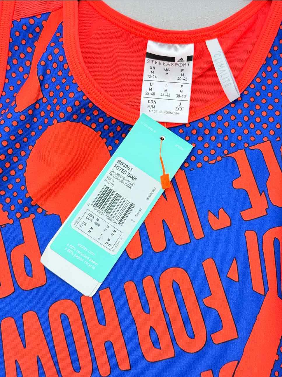 ADIDAS Climalite Orange & Blue Size Medium Tank Top