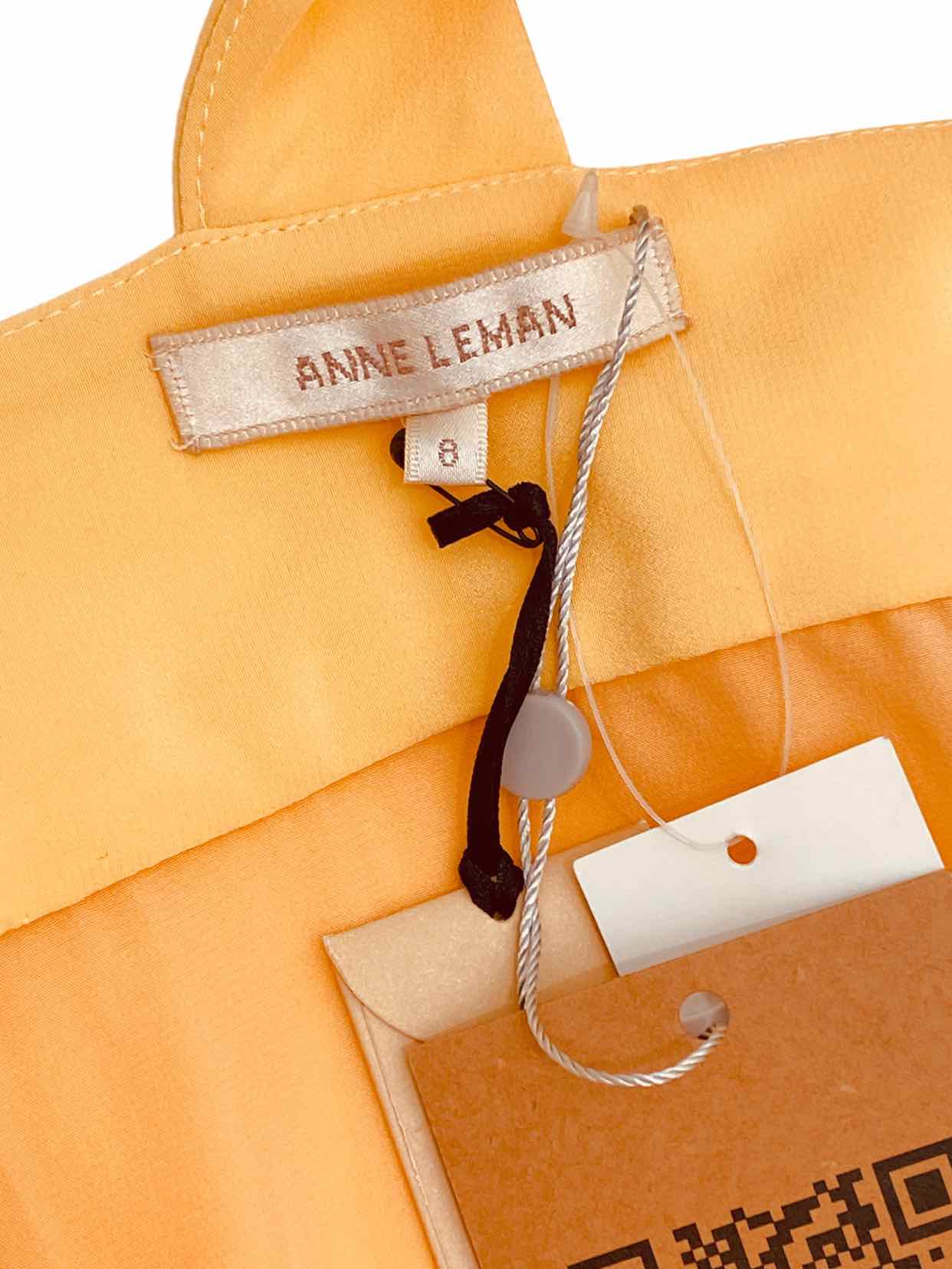 ANNE LEMAN Orange Size US 8 Short Dress