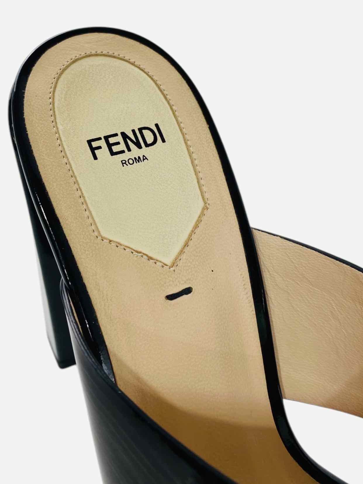 FENDI Flowerland Black Size EU 40 Mules