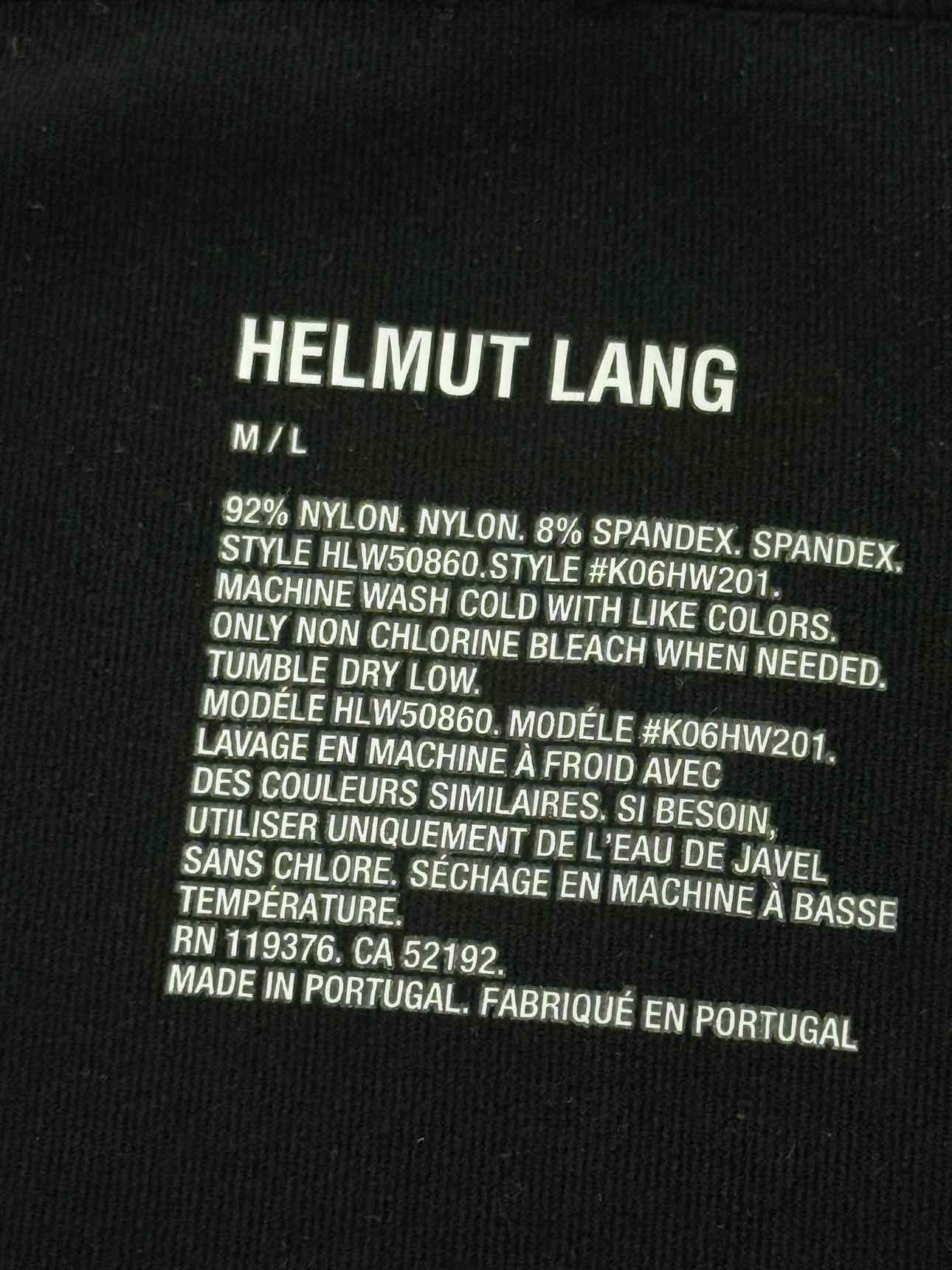 HELMUT LANG Black Size Medium/Large Leggings