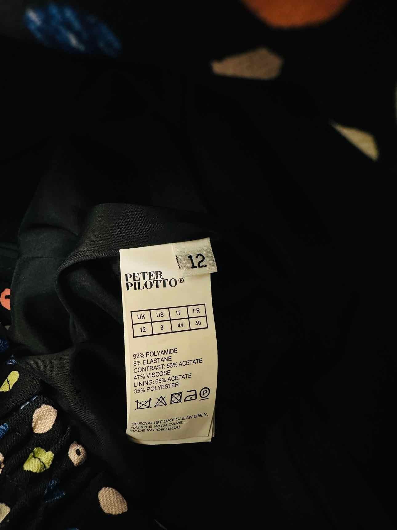 PETER PILOTTO Asymmetric Polka Dot Size US 8 Midi Dress