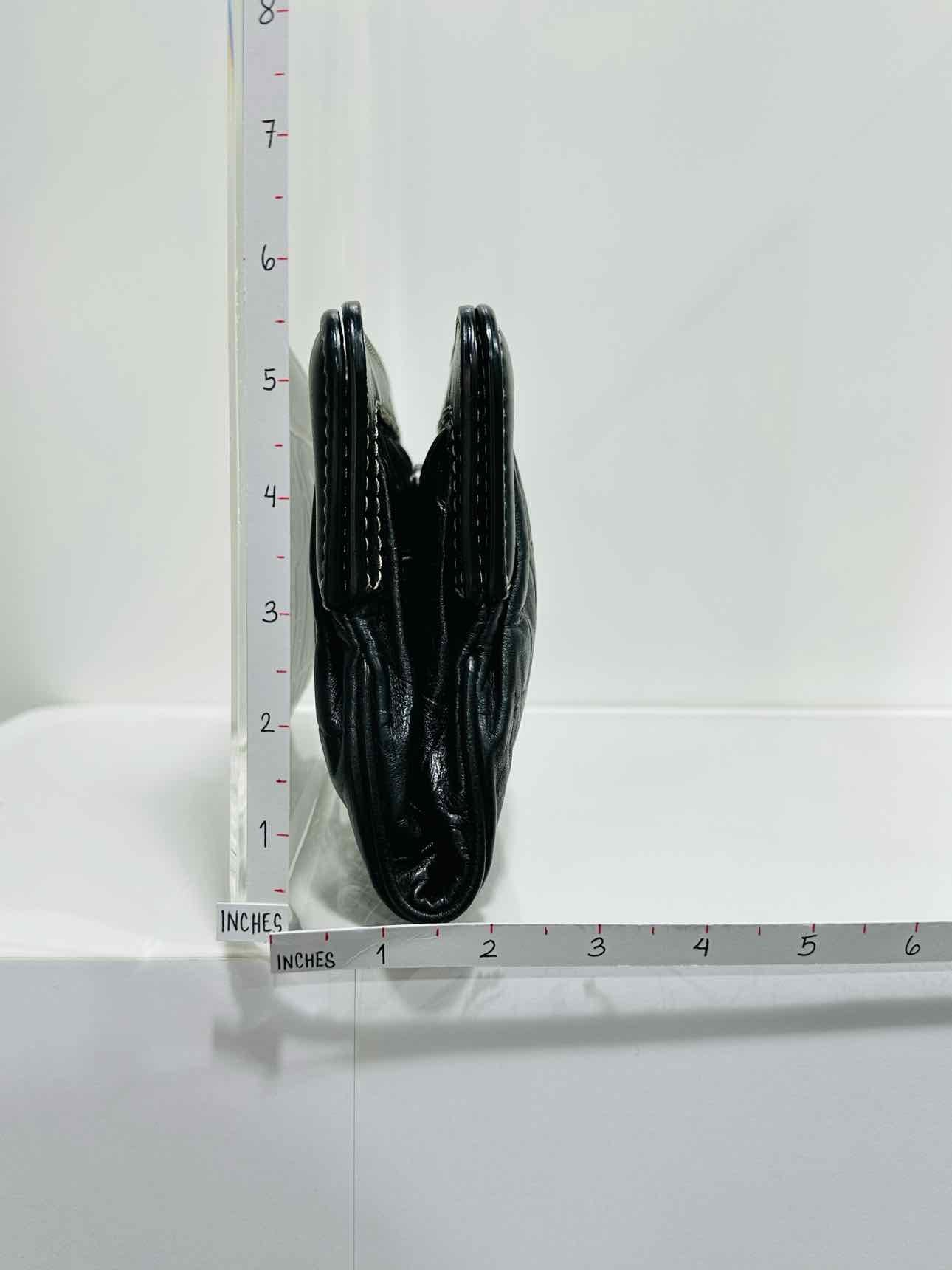 CAROLINA HERRERA Black Monogram Embossed Clutch