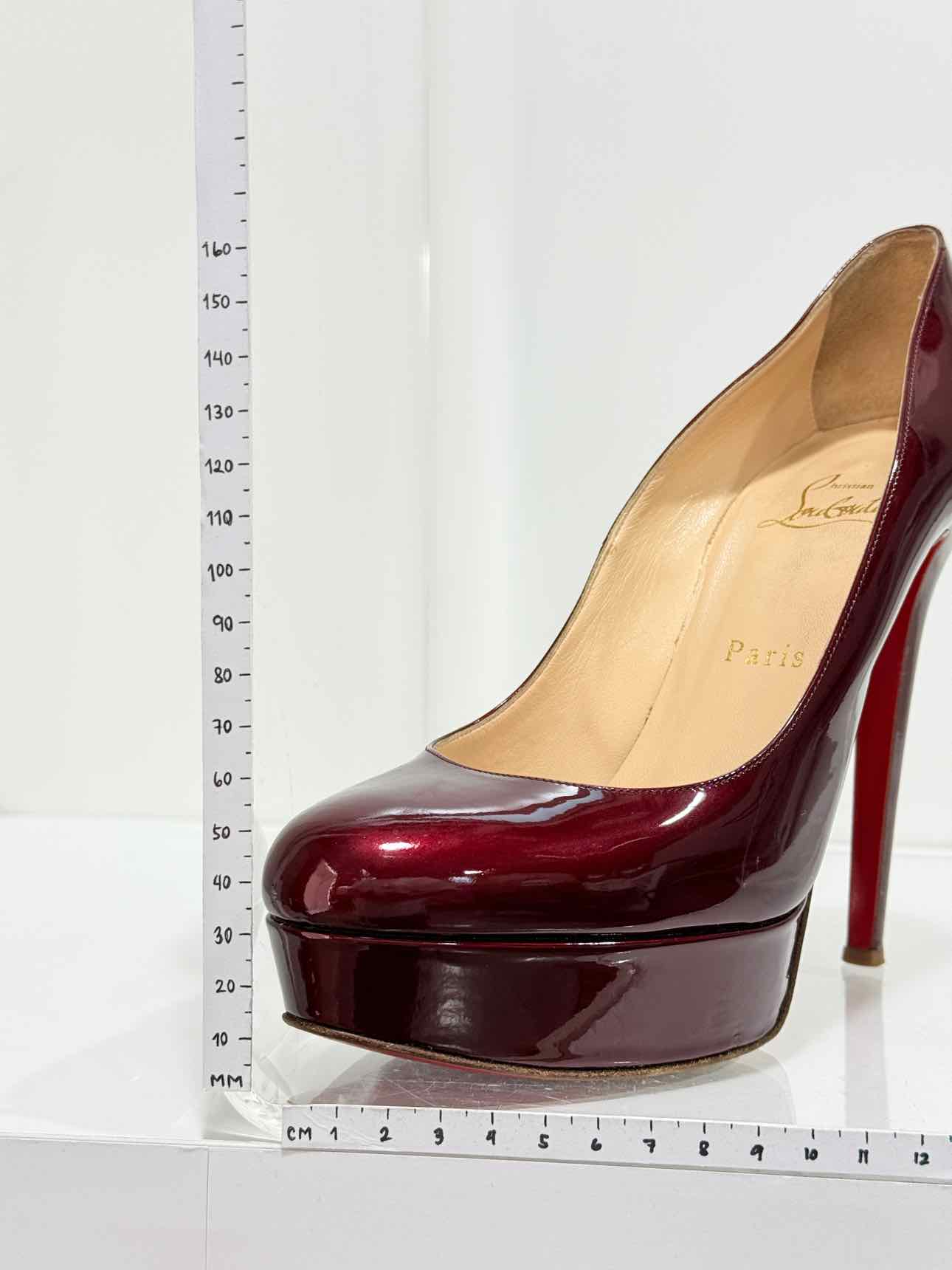 CHRISTIAN LOUBOUTIN Bianca Burgundy Size EU 38.5 Pumps