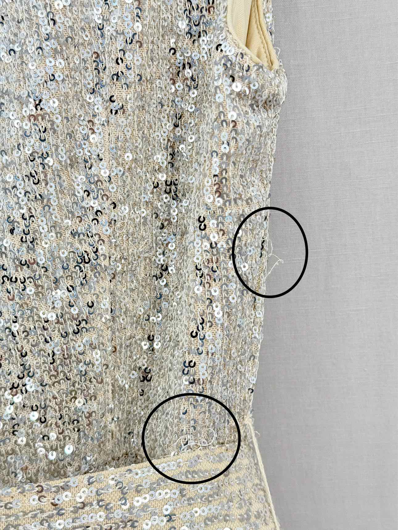 BADGLEY MISCHKA Beige & Silver Size US 8 Long Dress