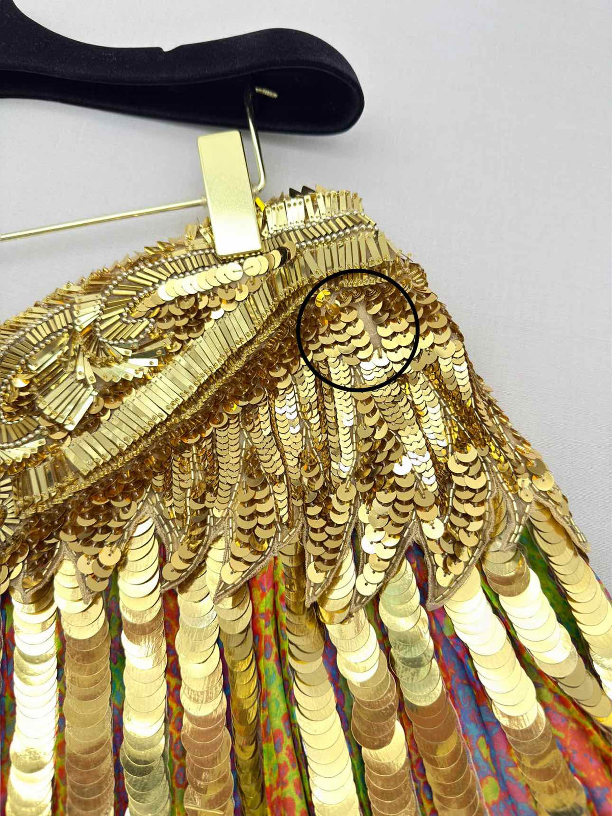 ROBERTO CAVALLI Runway Gold Size US 8 Mini Skirt