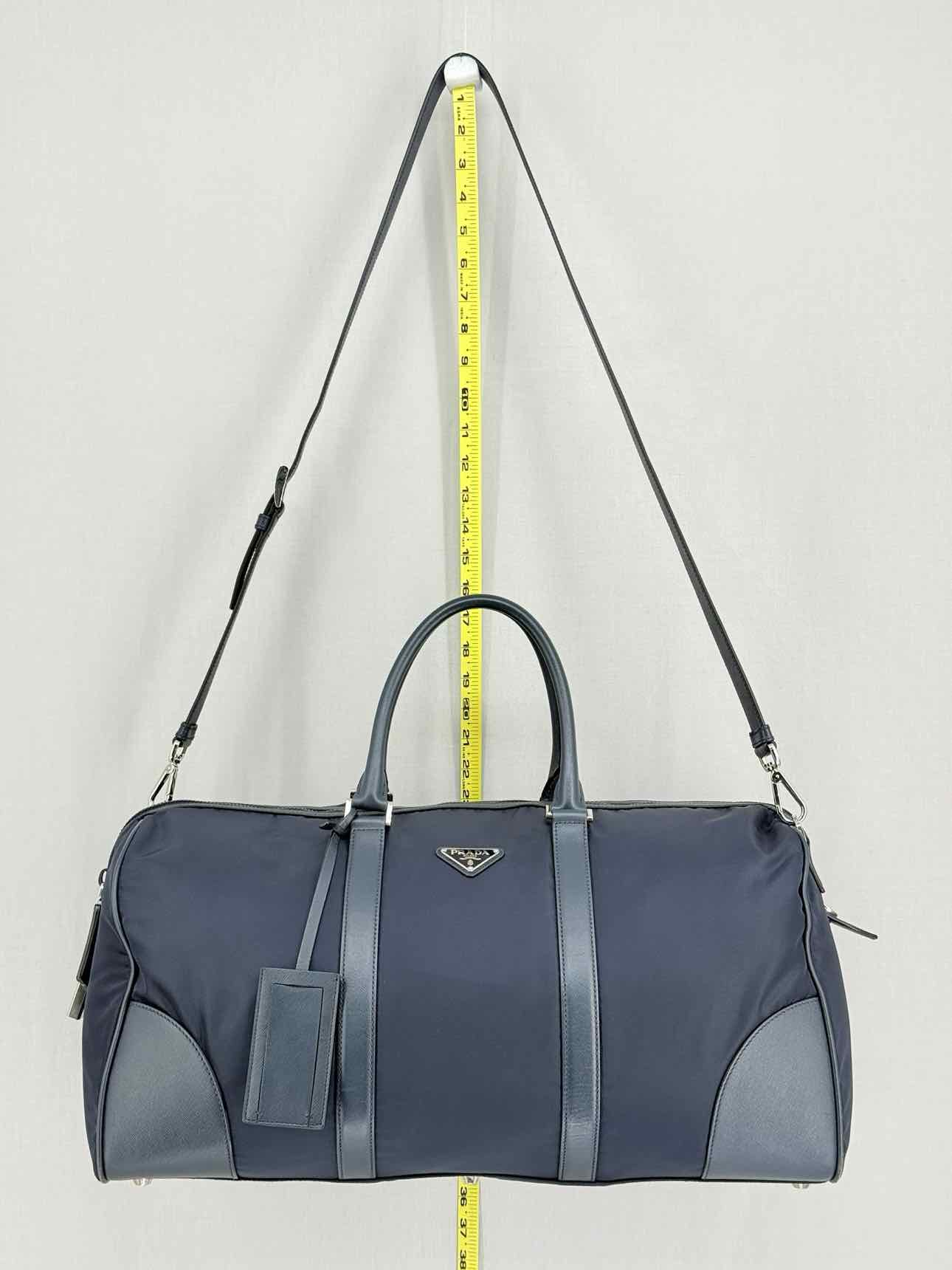 PRADA Weekender Navy Blue Duffel bag