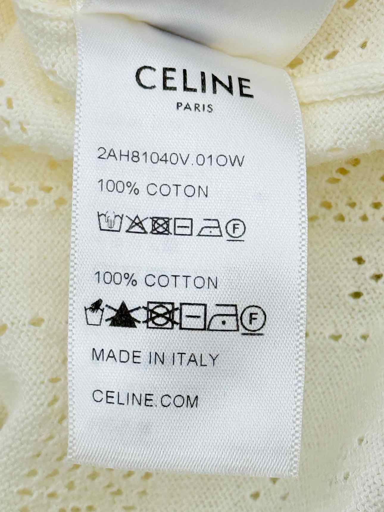 CELINE Off-white Triomphe Logo Size Small Tank Top