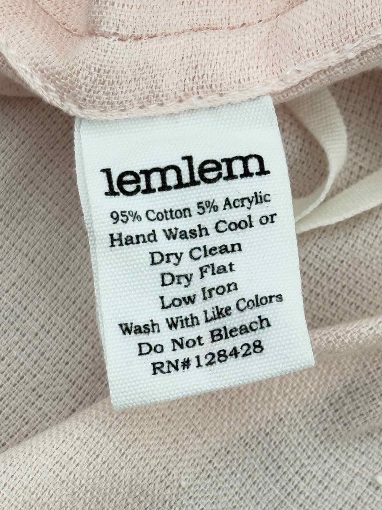 LEM LEM Peach Multicolor Striped Size XSmall Midi Dress