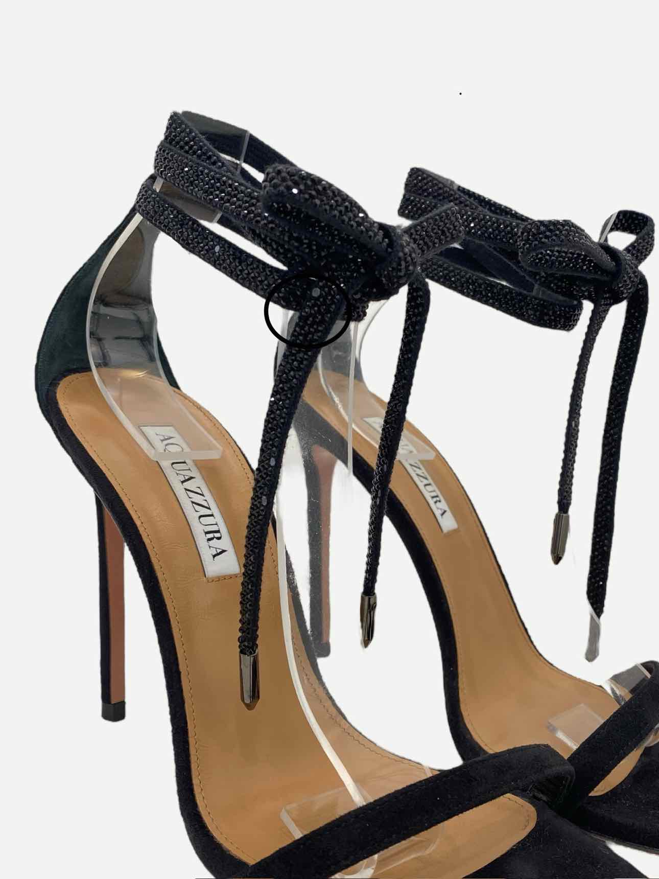 AQUAZZURA Olie Black Size EU 38.5 Heeled Sandals