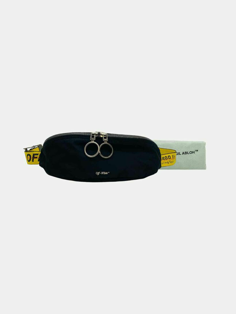 OFF-WHITE Nylon Black & Yellow Belt Bag