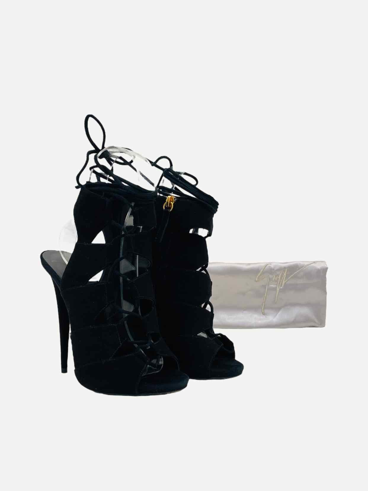 GUISEPPE ZANOTTI Black Size EU 38 Heeled Sandals