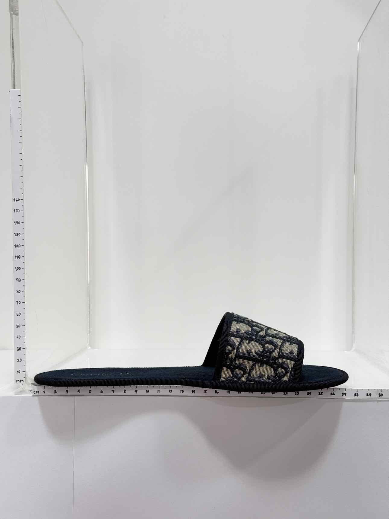 CHRISTIAN DIOR Chez Moi Navy Blue Size EU 38.5 Slides