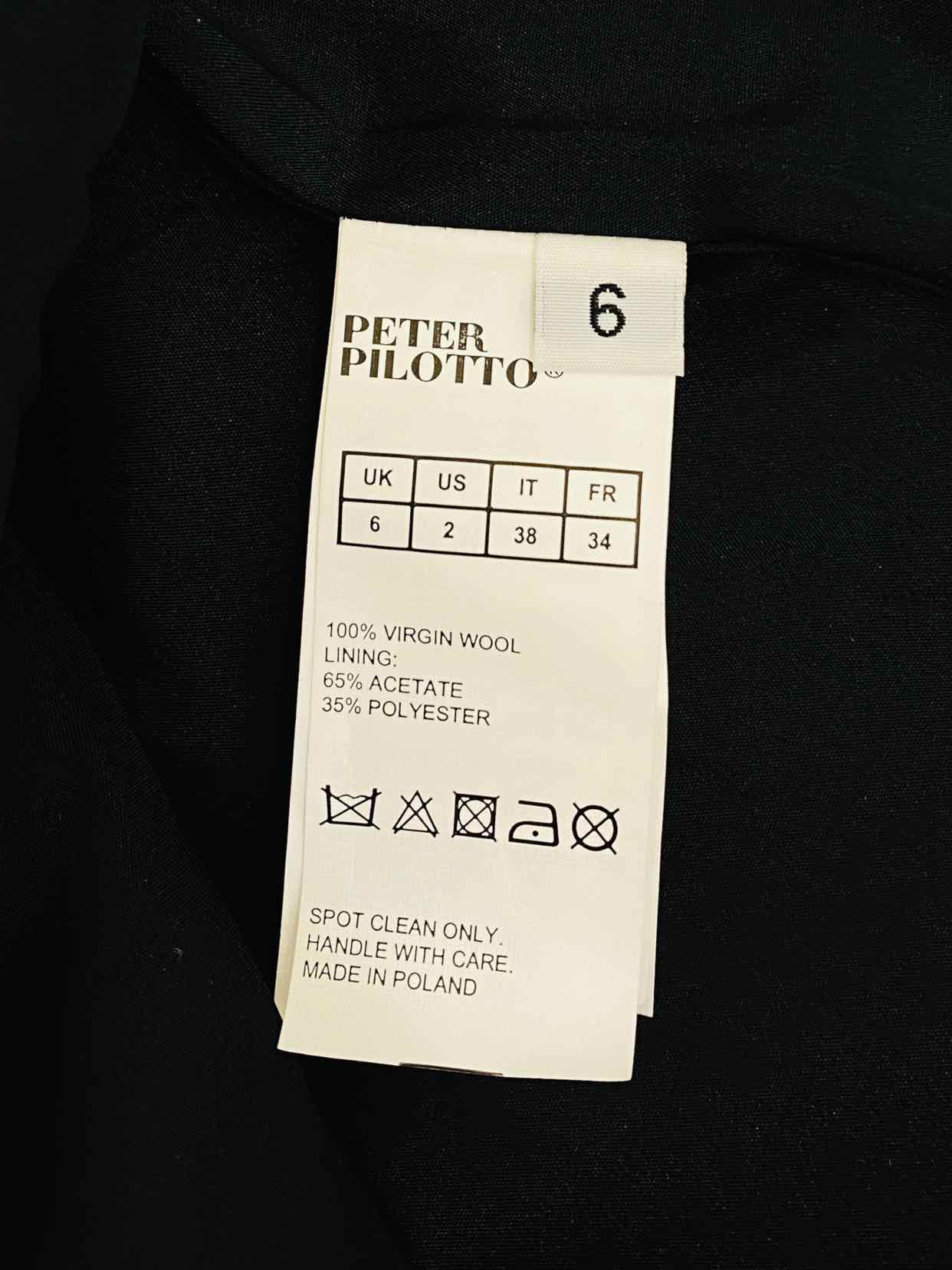 PETER PILOTTO Mocha & Black Size US 2 Knee Length Dress