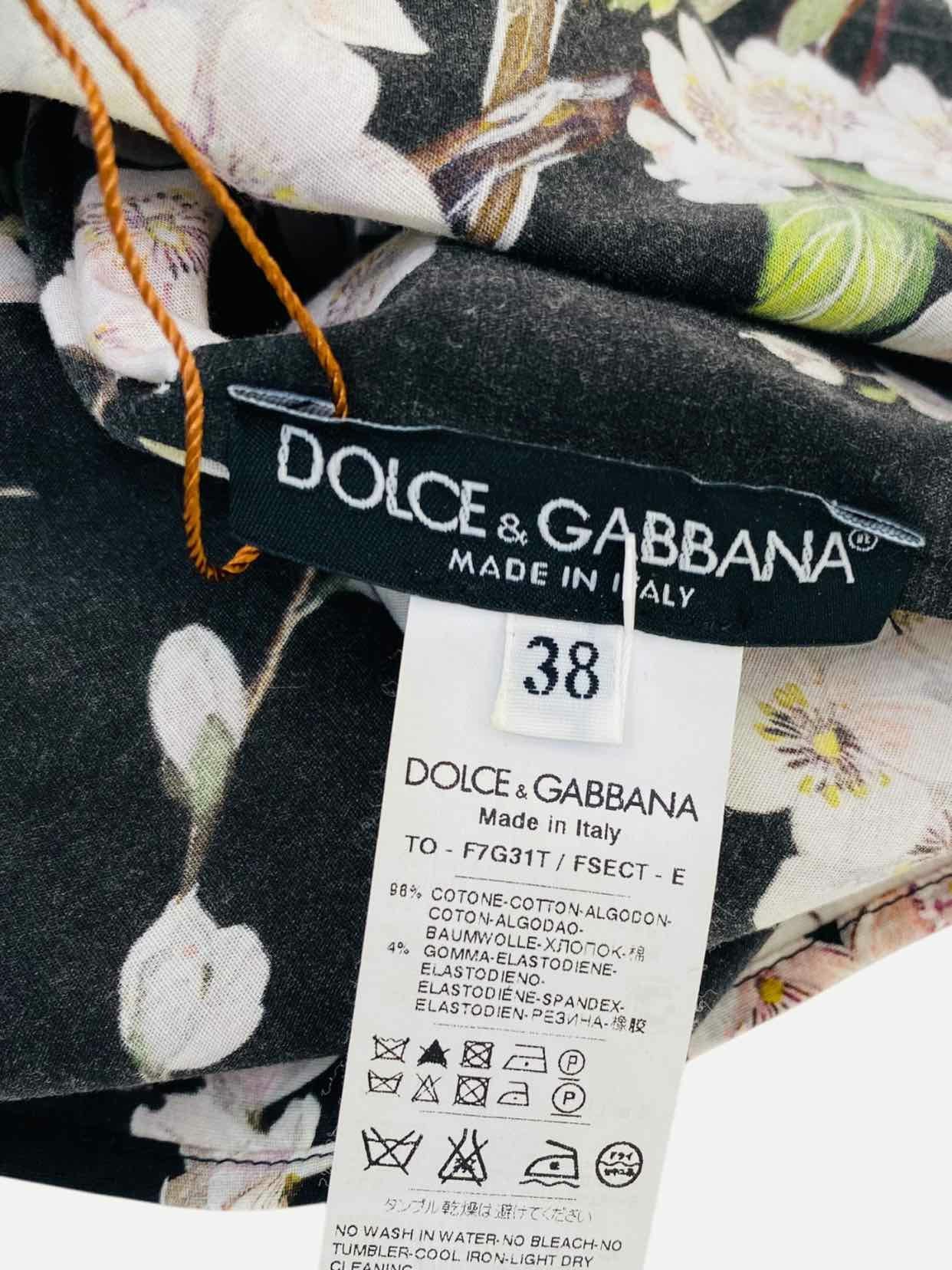 DOLCE & GABBANA Black w/ Pink Size US 2 Top