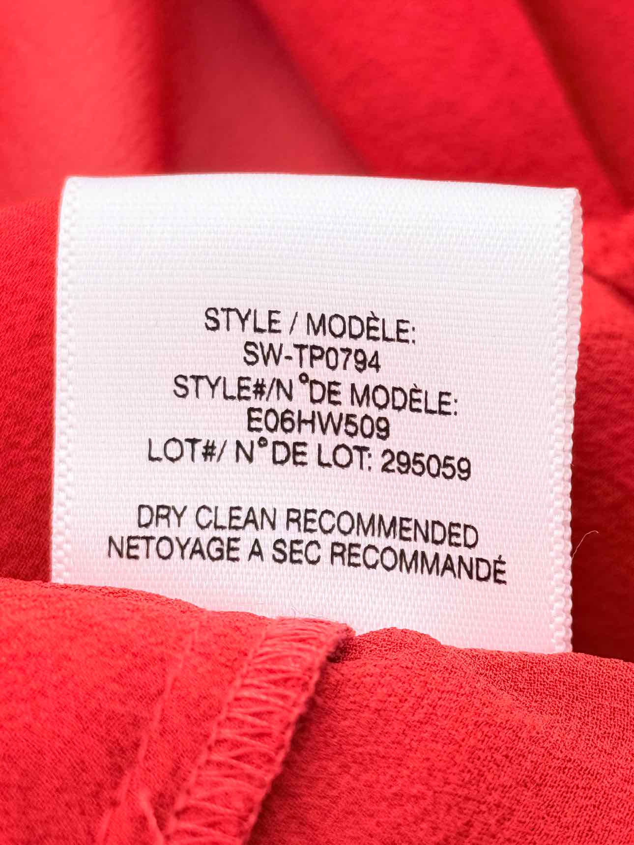 HELMUT LANG Red Size Petite Top