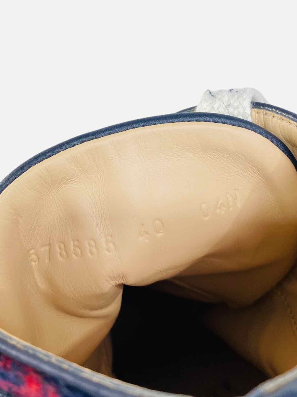 GUCCI Combat Blue & Red Size EU 40 Ankle Boots