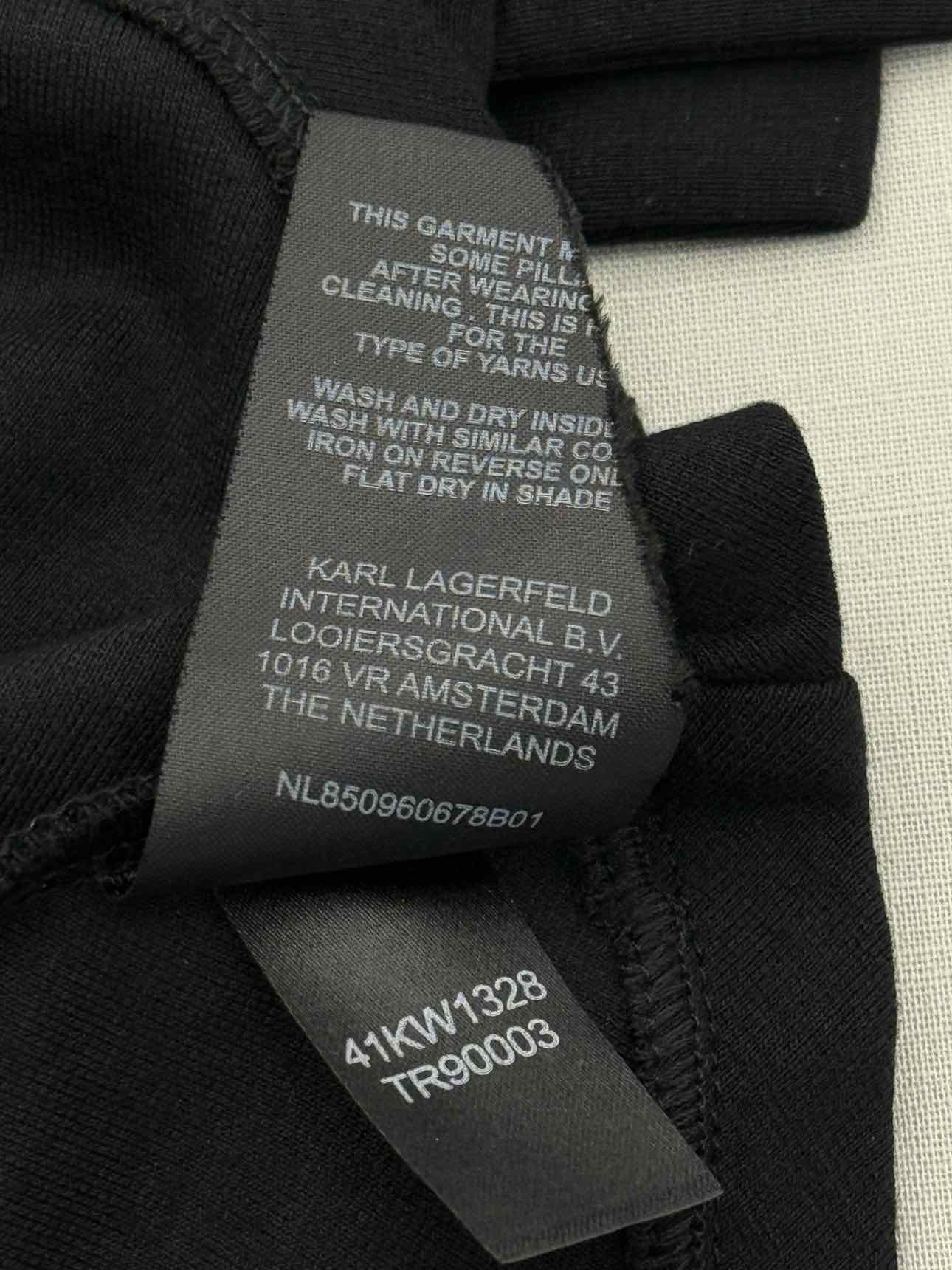 KARL LAGERFELD Black Size Medium Knee Length Dress