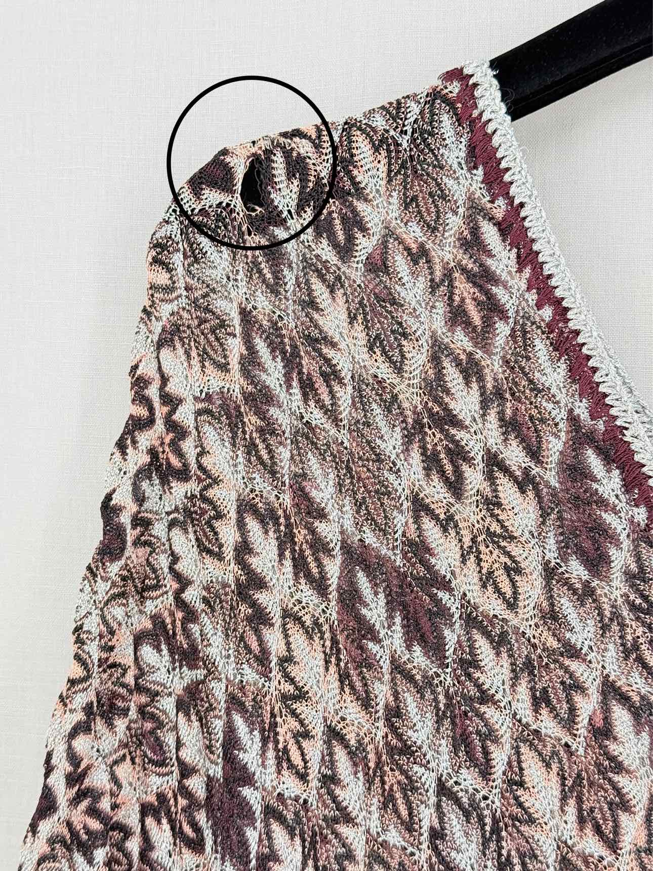 MISSONI Kaftan Brown, Peach & Silver Size US 4 Top