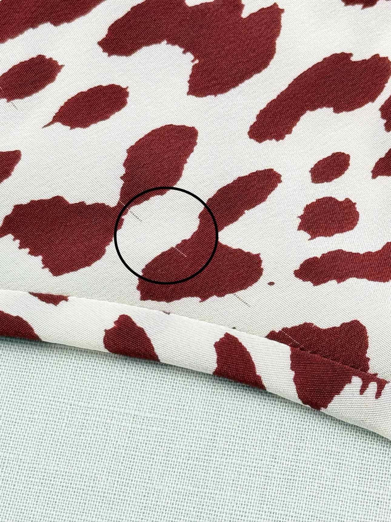 ROBERT RODRIGUEZ Burgundy & Beige Size Large Blouse