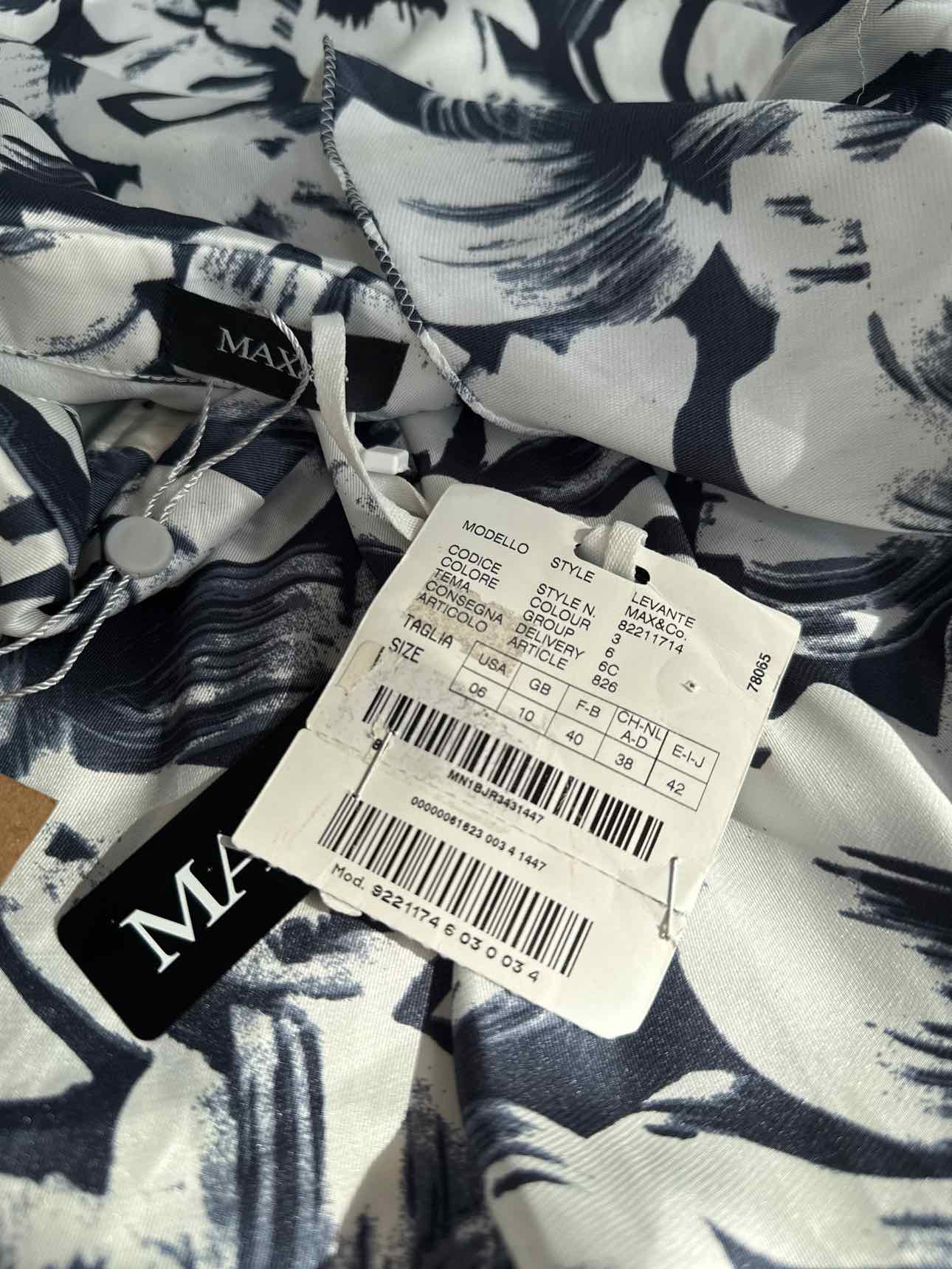 MAX & CO Blue & White Printed Size US 8 Short Dress