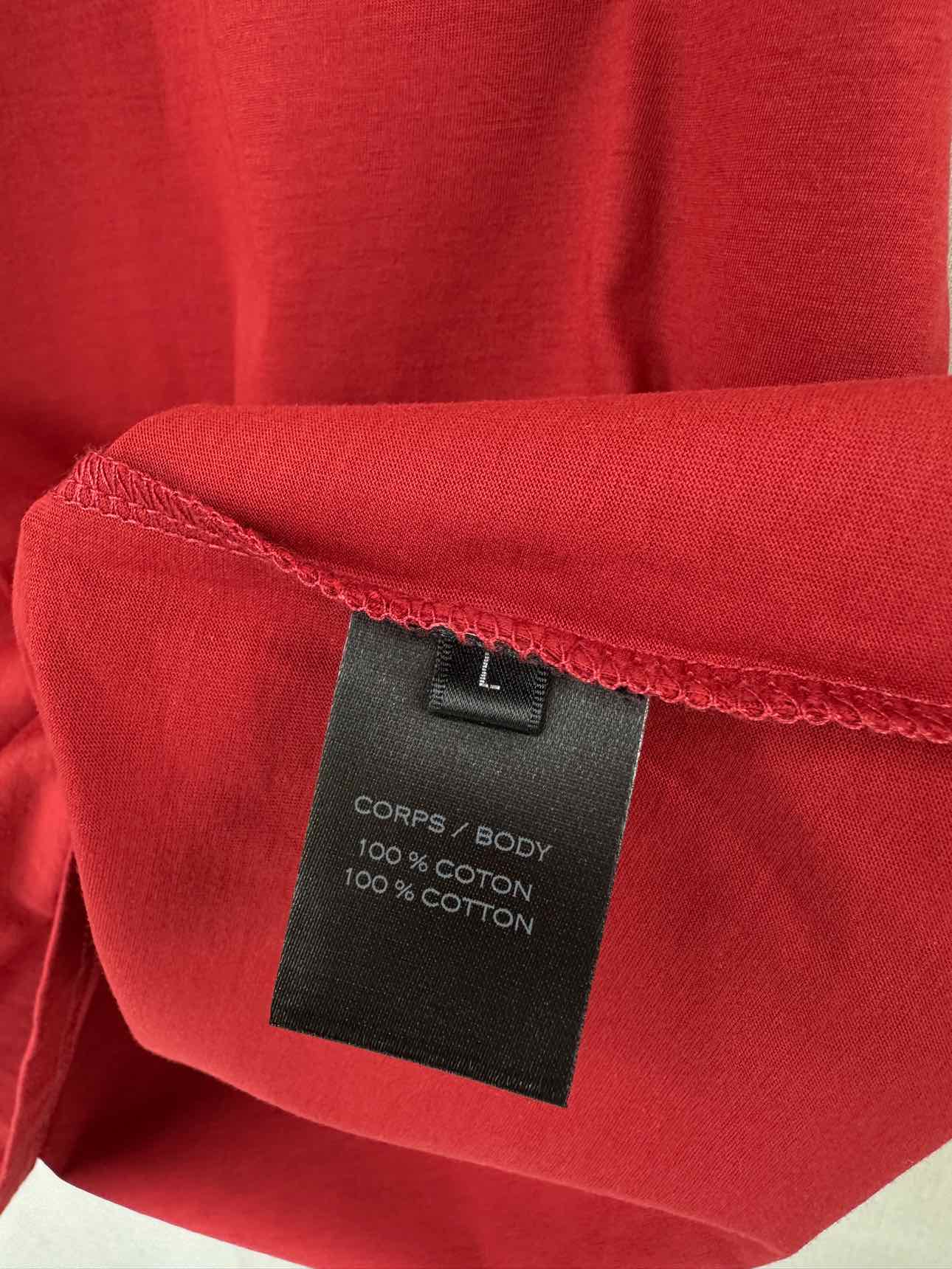 BALMAIN Logo Red Size Large T-shirt