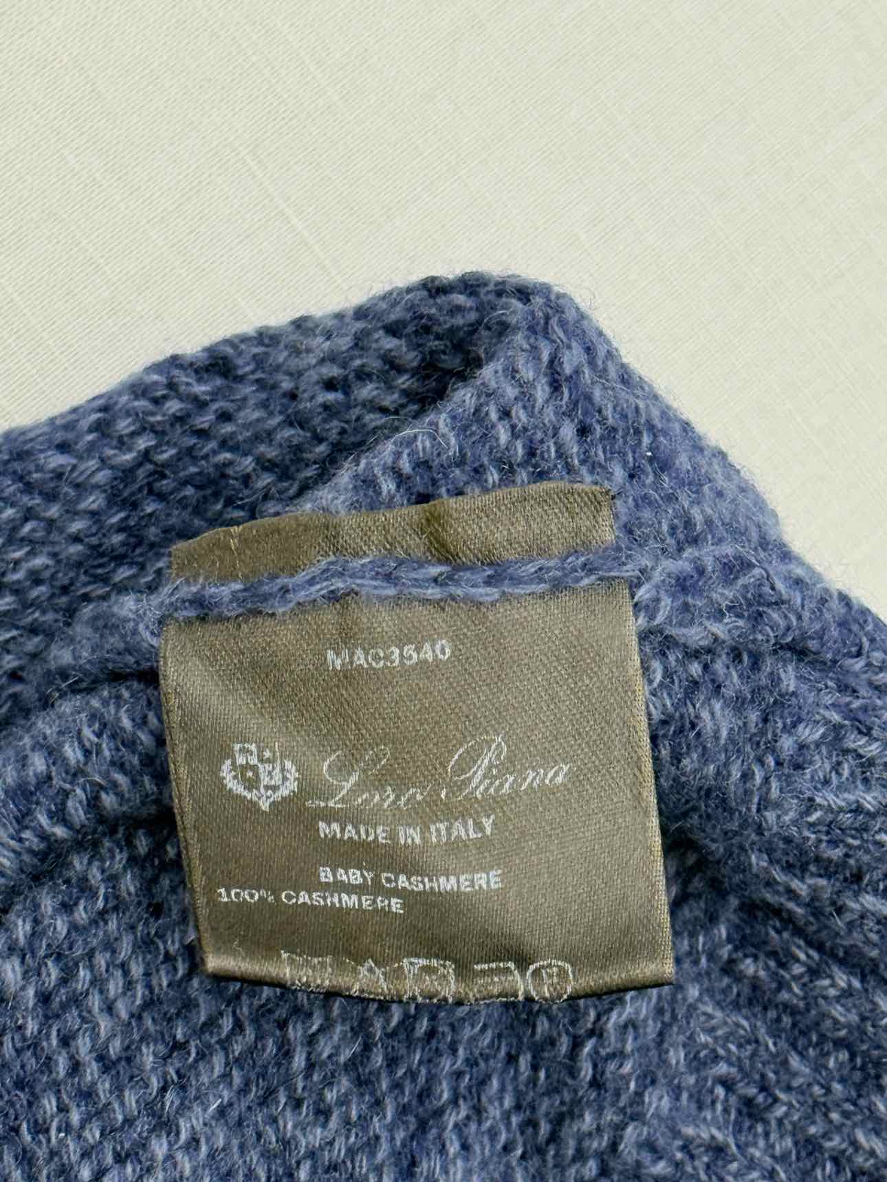 LORO PIANA Navy Blue Knit Size XXLarge Sweater