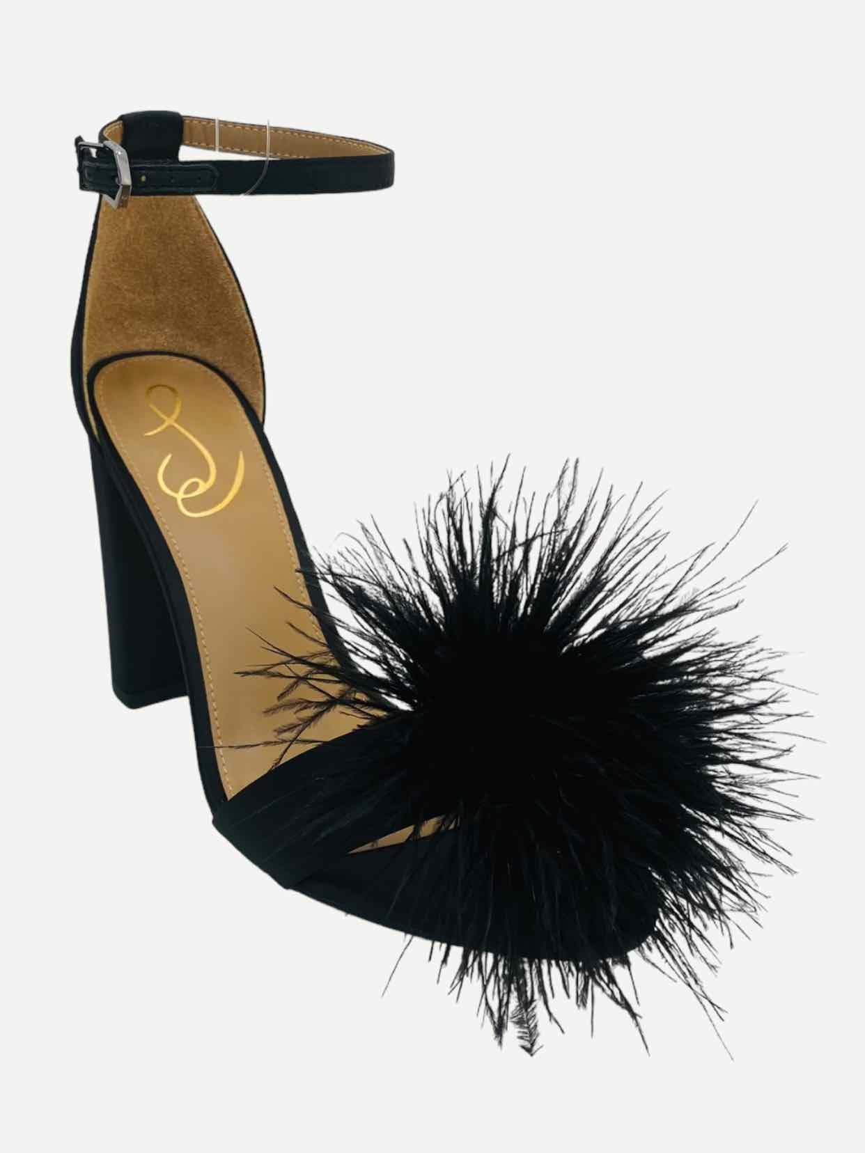 SAM EDELMAN Black Size EU 37.5 Heeled Sandals