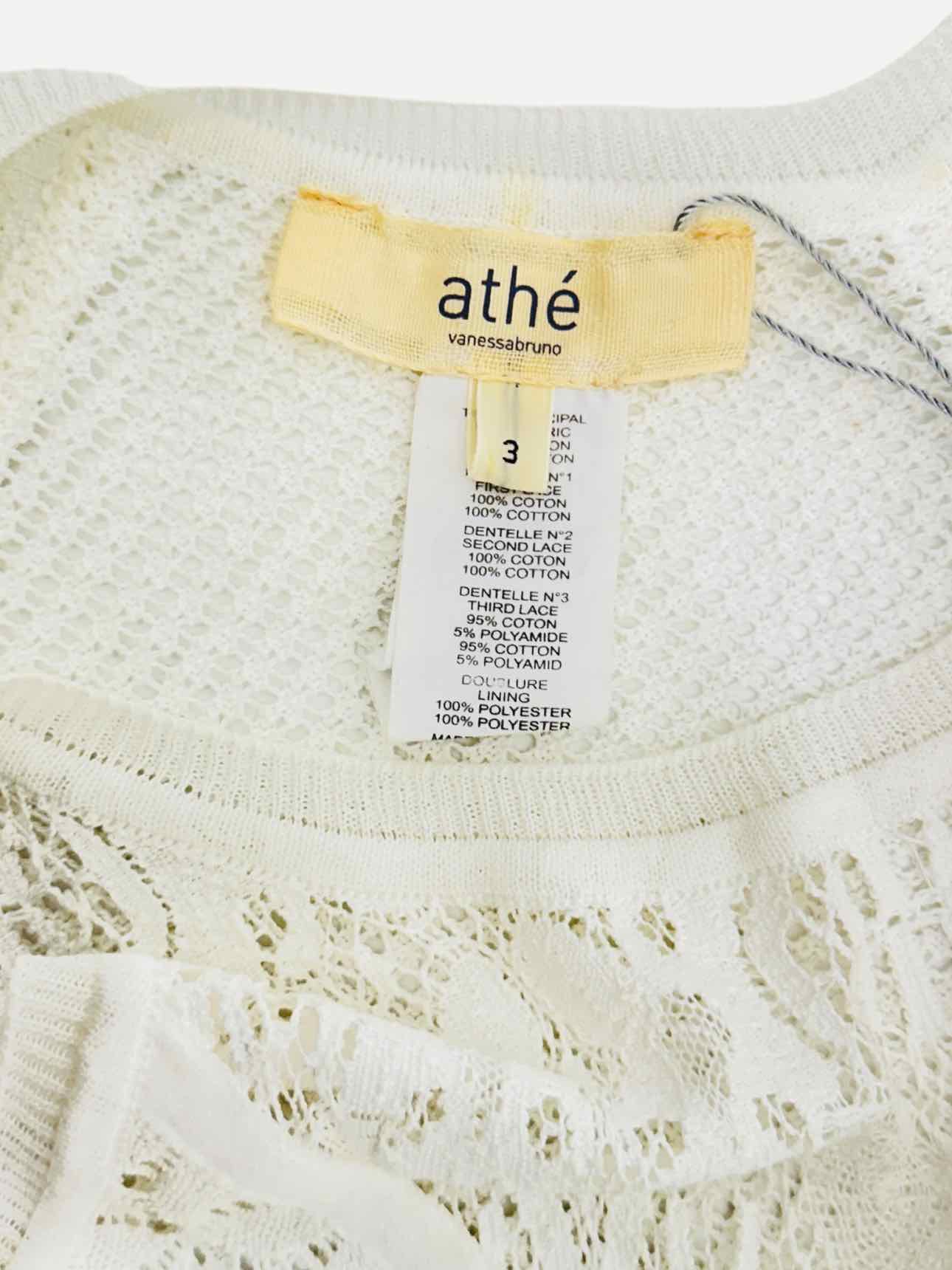 ATHE' VANESSA BRUNO White Size Large Short Dress