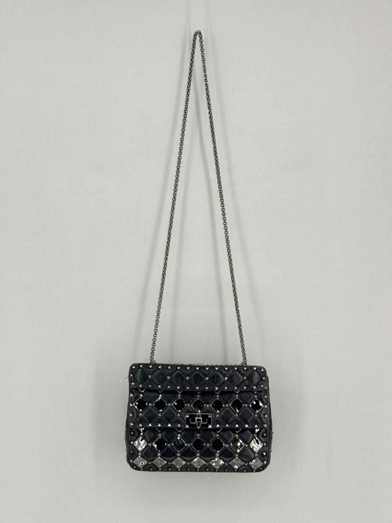 VALENTINO Rockstud Spike Black Shoulder Bag