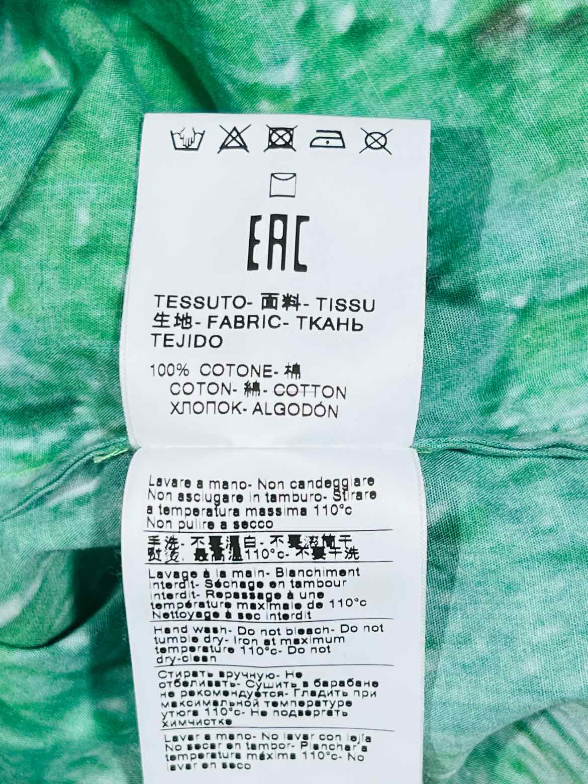 MSGM Painted Girl Green Multicolor Size US 2 Shirt