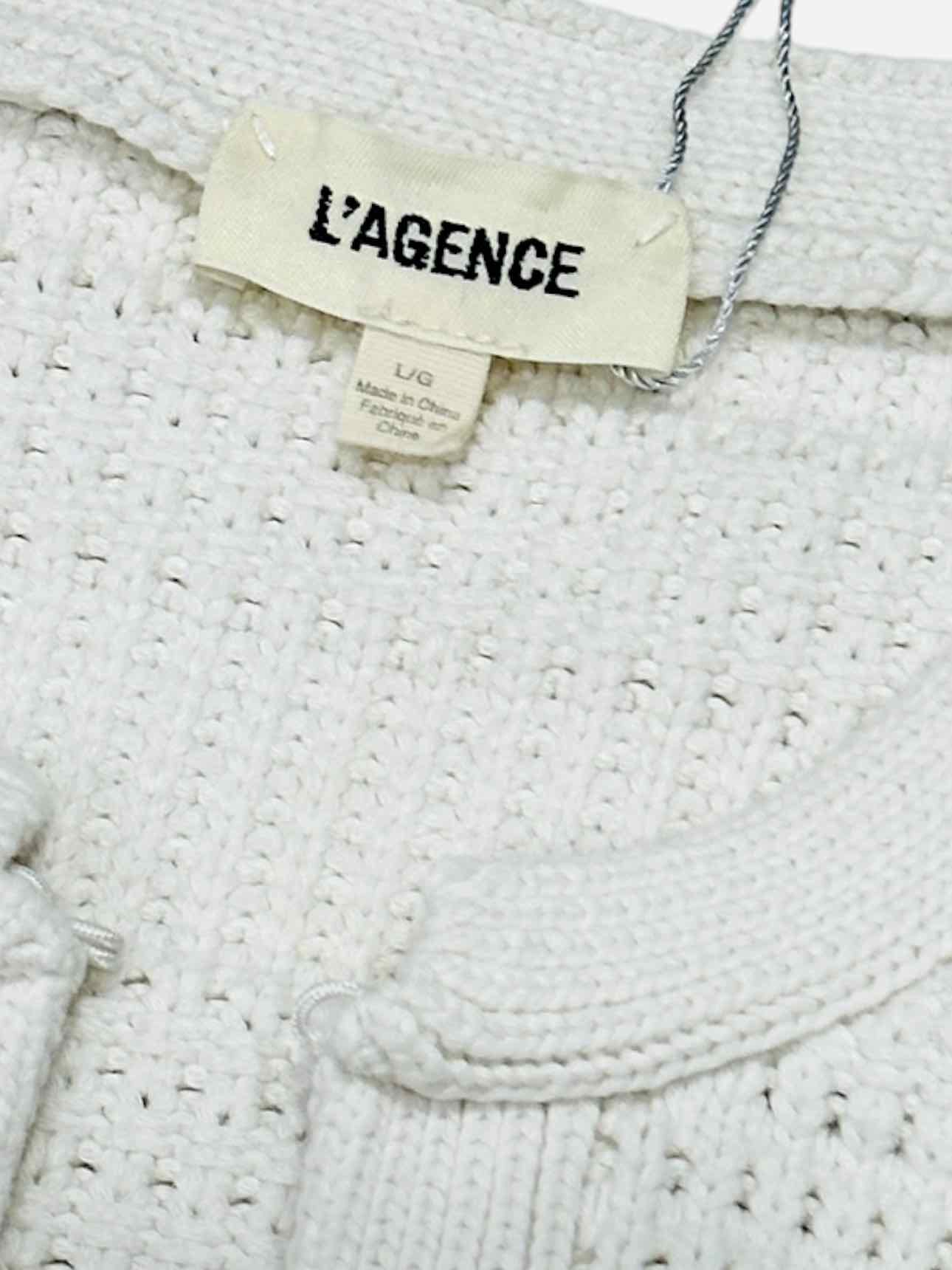 L'AGENCE Marina Off-white Size Large Cardigan