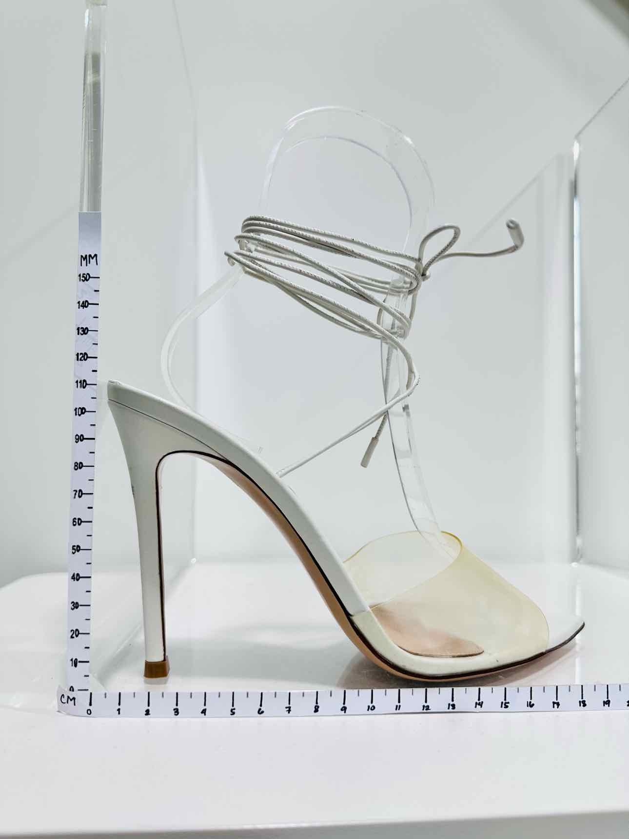 GIANVITO ROSSI Spice White Size EU 36.5 Heeled Sandals