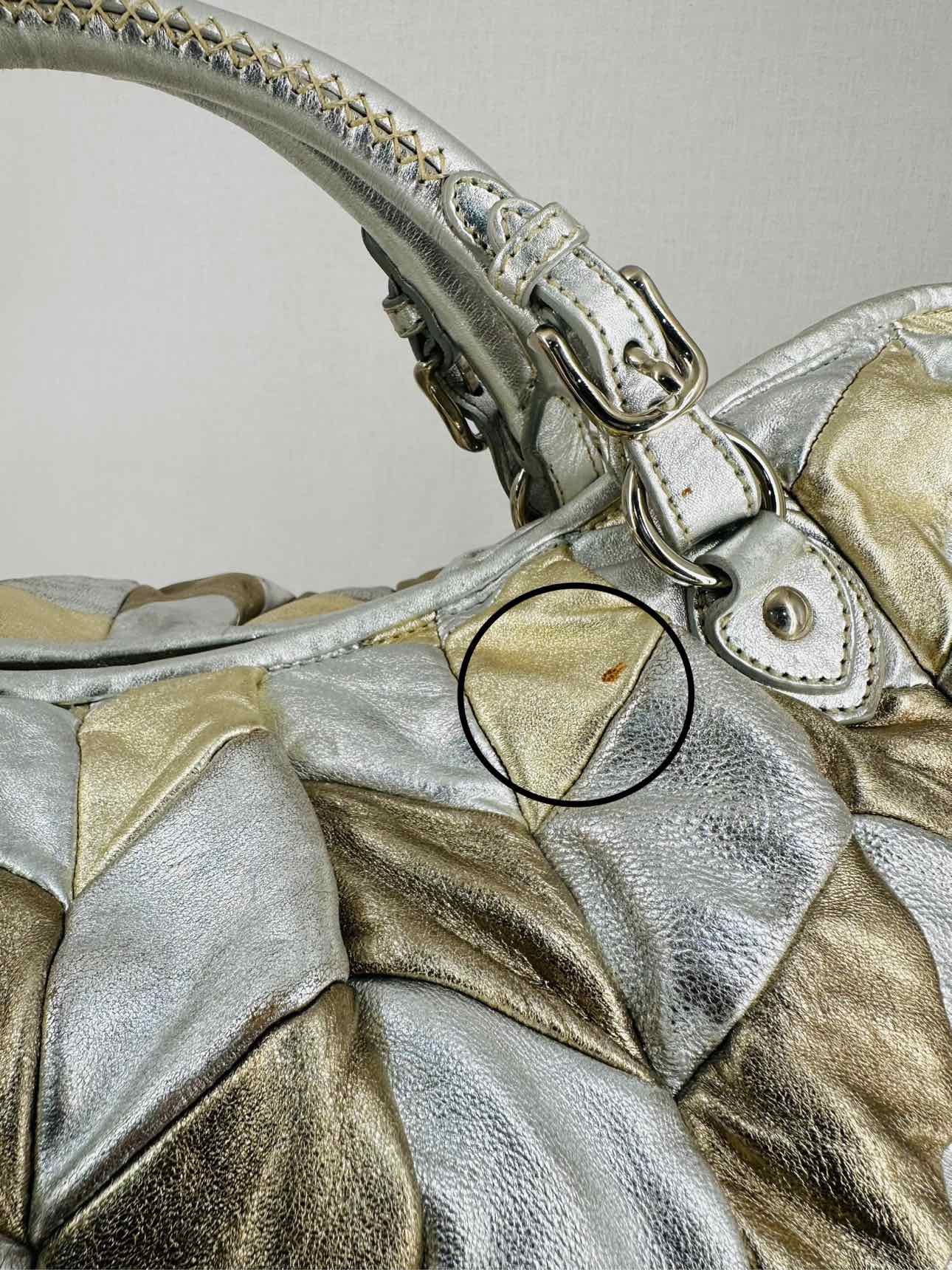 MIU MIU Patchwork Silver & Gold Tote Bag