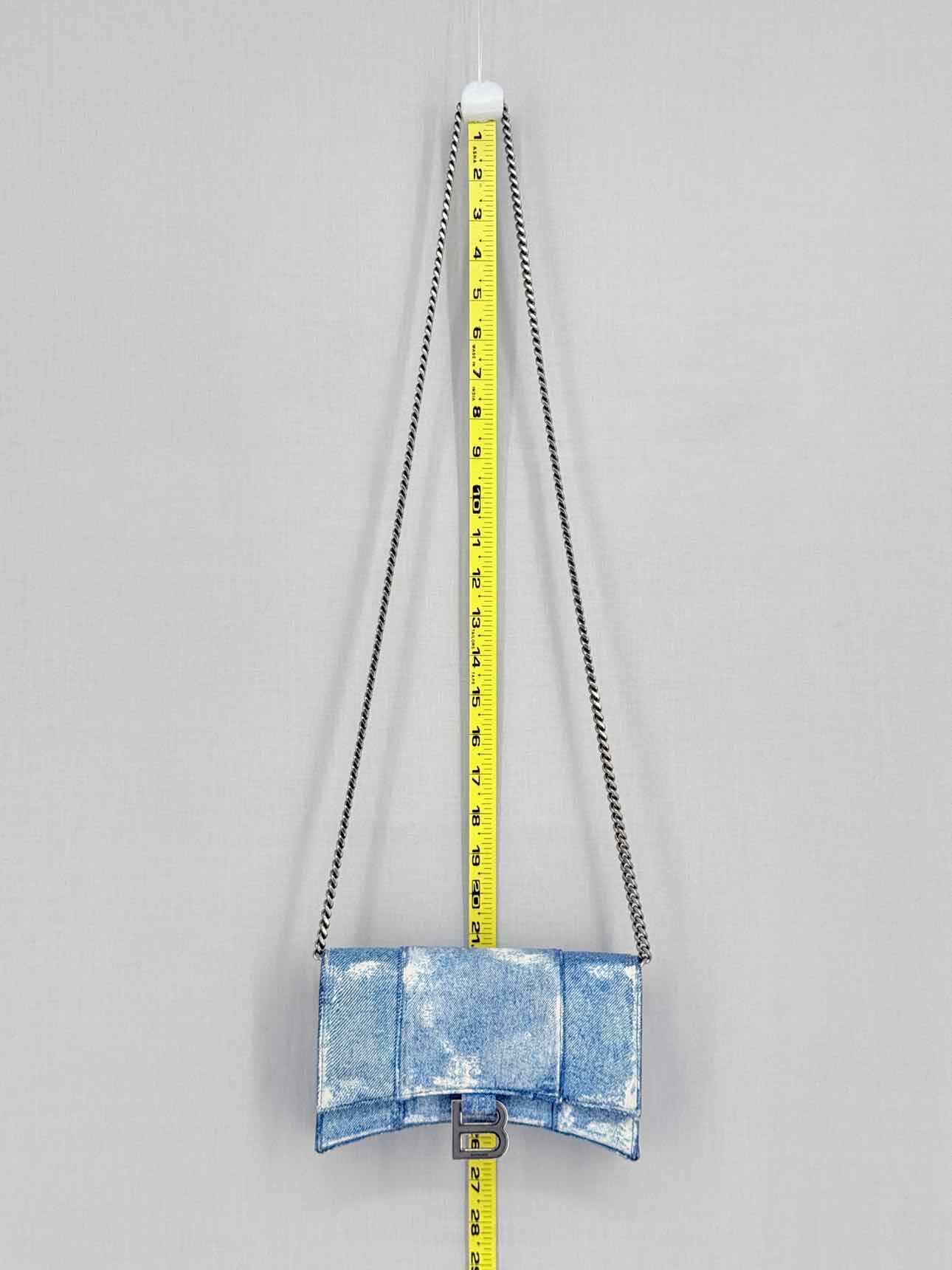 BALENCIAGA Wallet on Chain Blue Crossbody