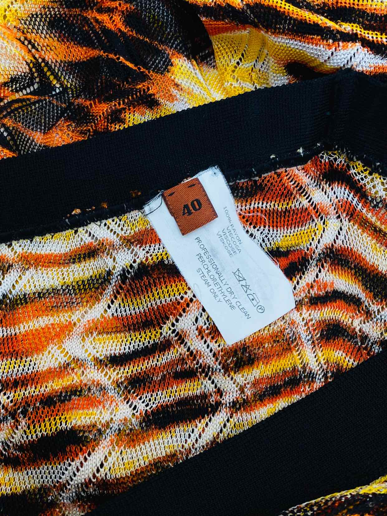 MISSONI MARE Yellow & Black Size US 4 Coverup